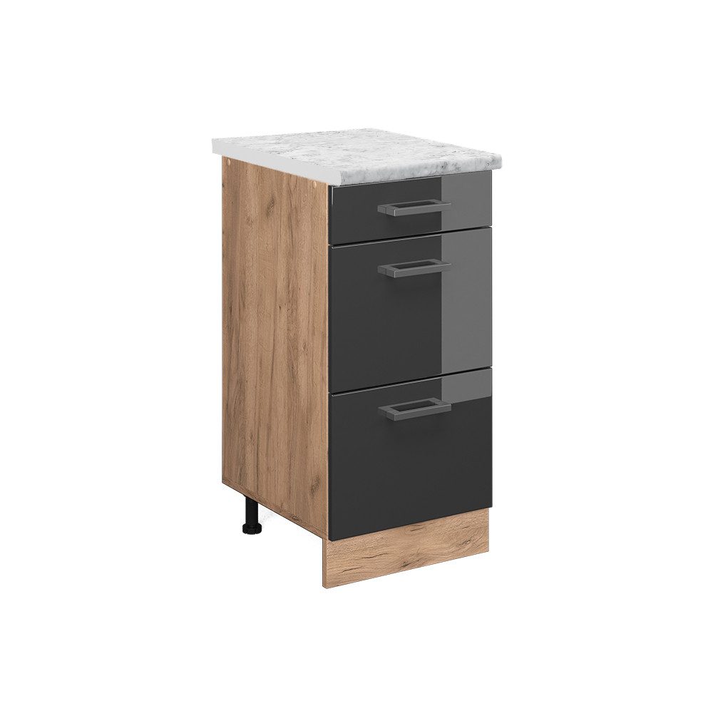 Vicco Unterschrank R-Line, Anthrazit Hochglanz/Goldkraft Eiche, günstig online kaufen