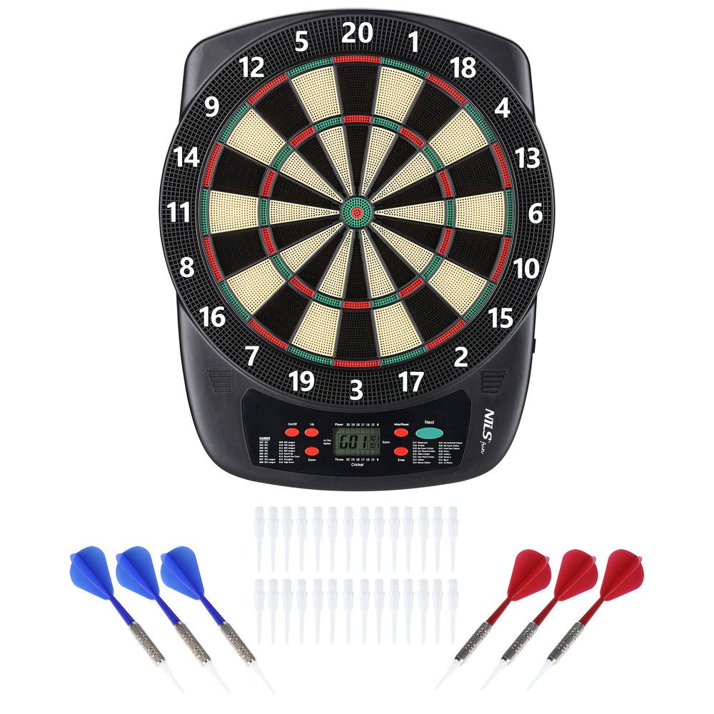 NILS FUN Dartscheibe Elektronische Dartscheibe, (Spar-Set, 1-tlg., lange Lebensdauer), mit 32 Spielmodi für abwechslungsreiche Wettbewerbe