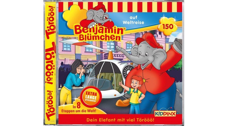 Kiddinx Hörspiel-CD Benjamin Blümchen 150 - Auf Weltreise