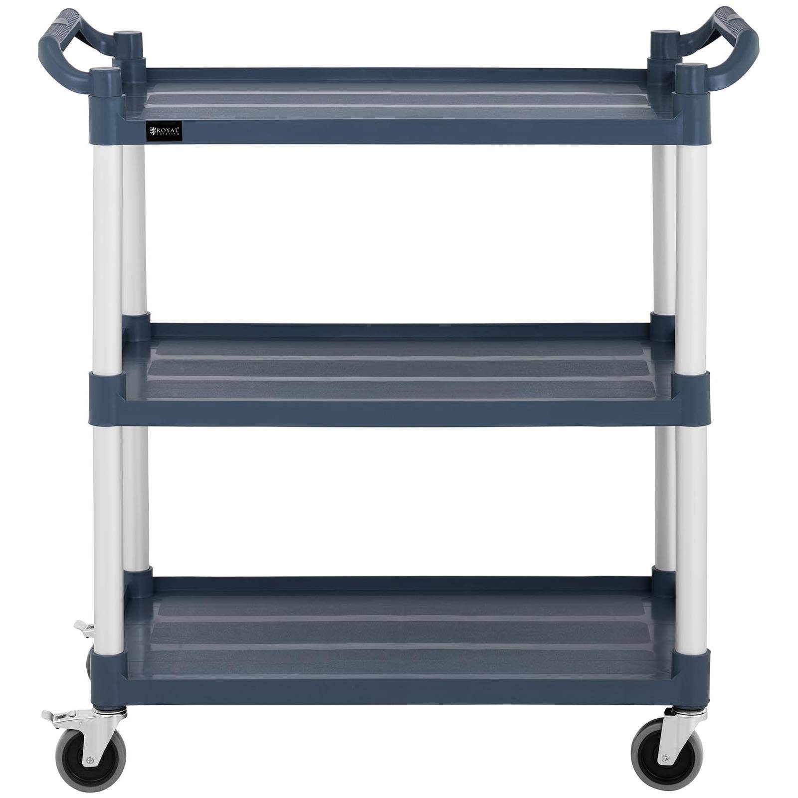 Royal Catering Servierwagen 3 Borde Teewagen Küchenwagen Gastro 4 Räder bis 150 kg Transportwagen, verschiedene Größen
