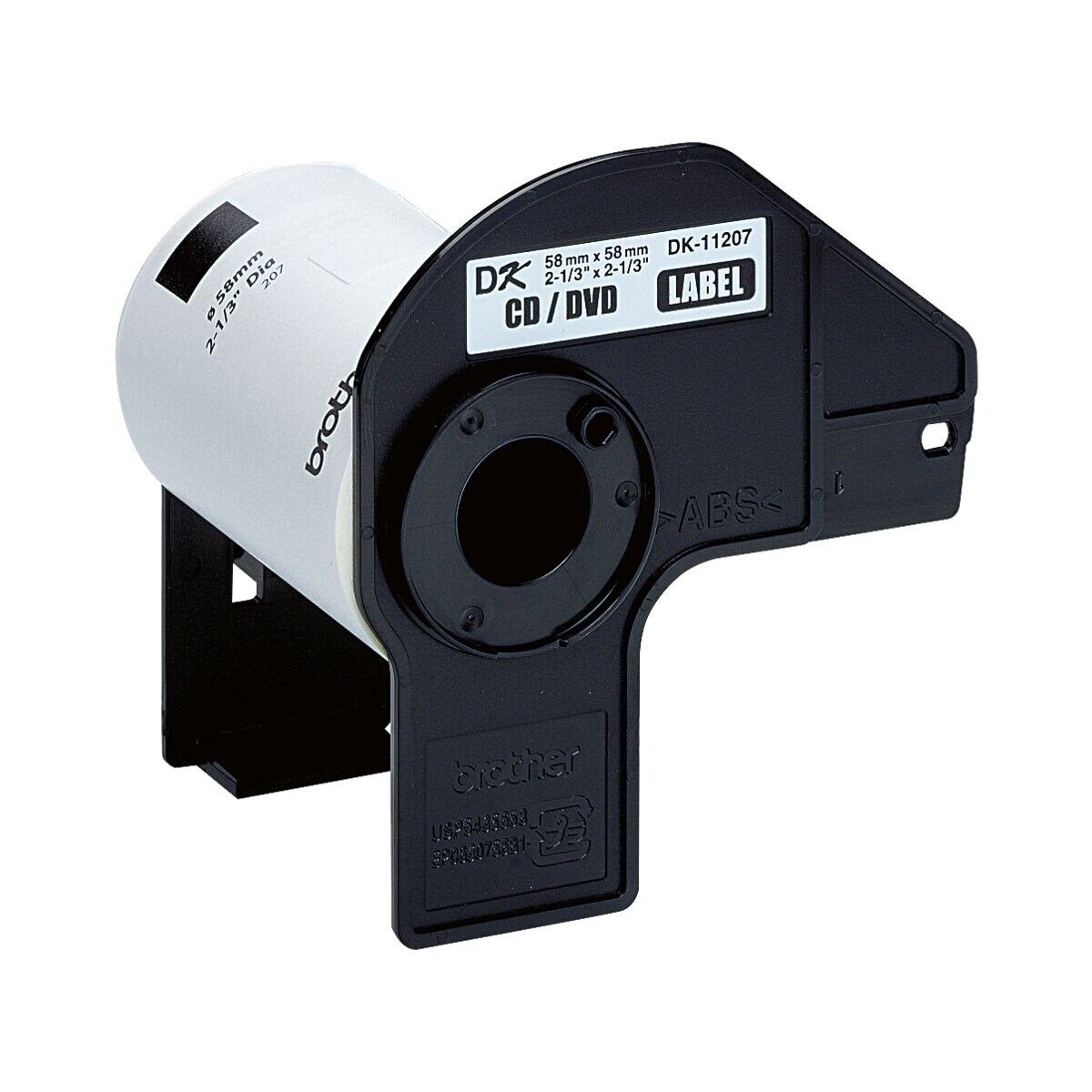 Brother Thermorolle DK11207, 100 CD-/DVD-Etiketten, Ø 58 mm