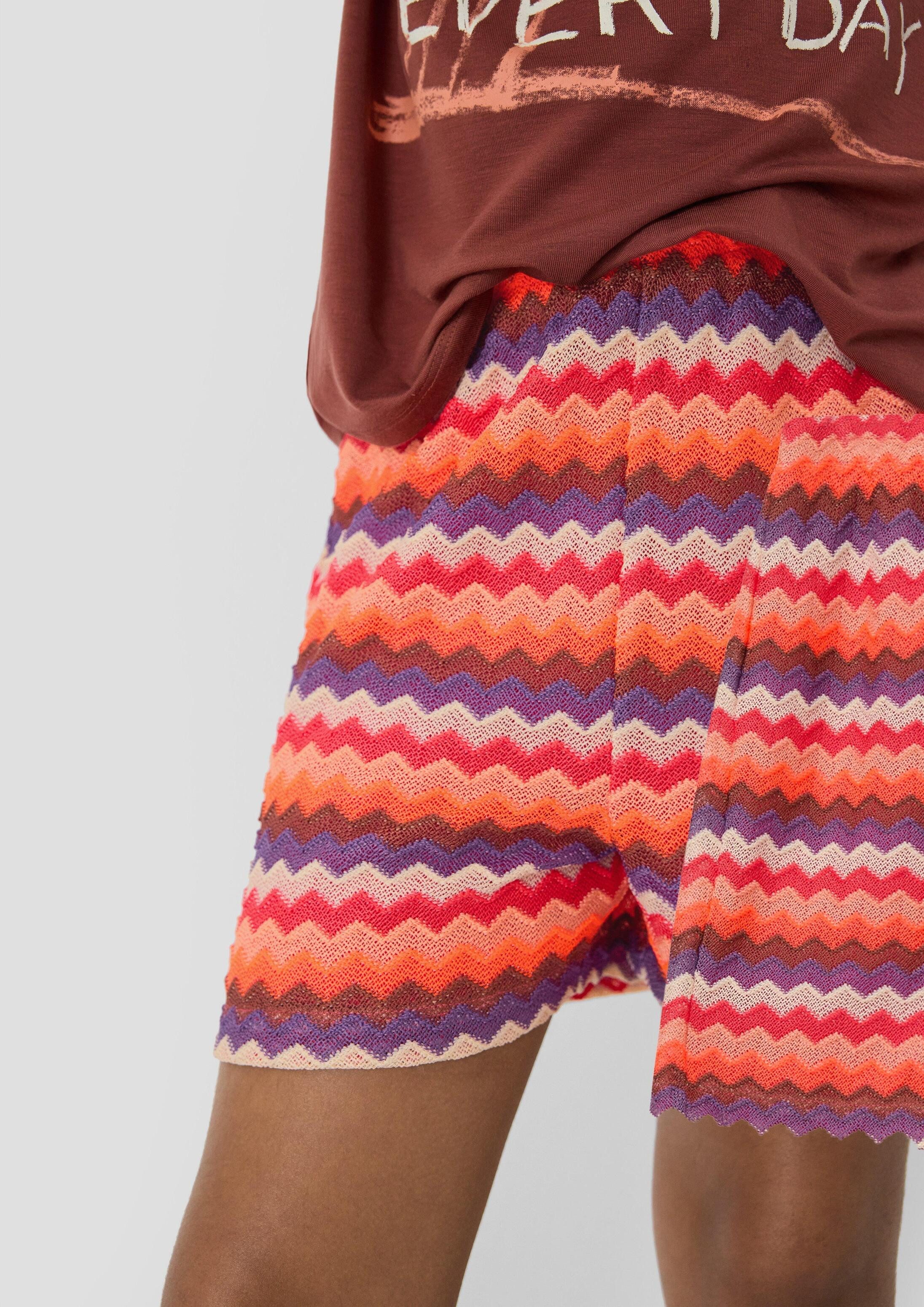 s.Oliver Shorts Leggings Wide Leg-Shorts mit Struktur und Jerseyfutter