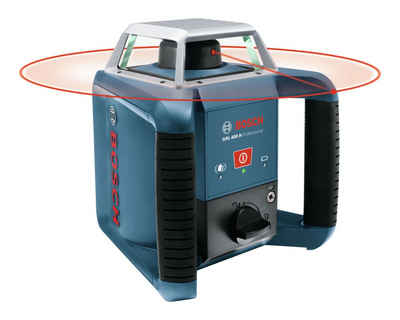 Bosch Professional Punkt- und Linienlaser GRL 400 H Set, Mit Laser-Empfänger LR 1, Baustativ BT 152 & Messlatte GR 2400 - im