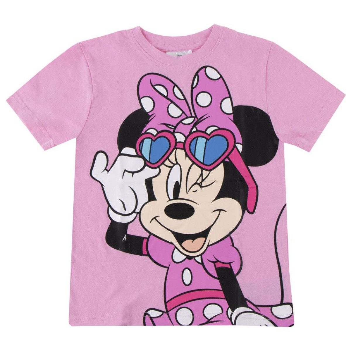 Disney Minnie Mouse T-Shirt - Kurzarmshirt Kinder Baumwollshirt Freizeit Sommer Kleidung (1-tlg)