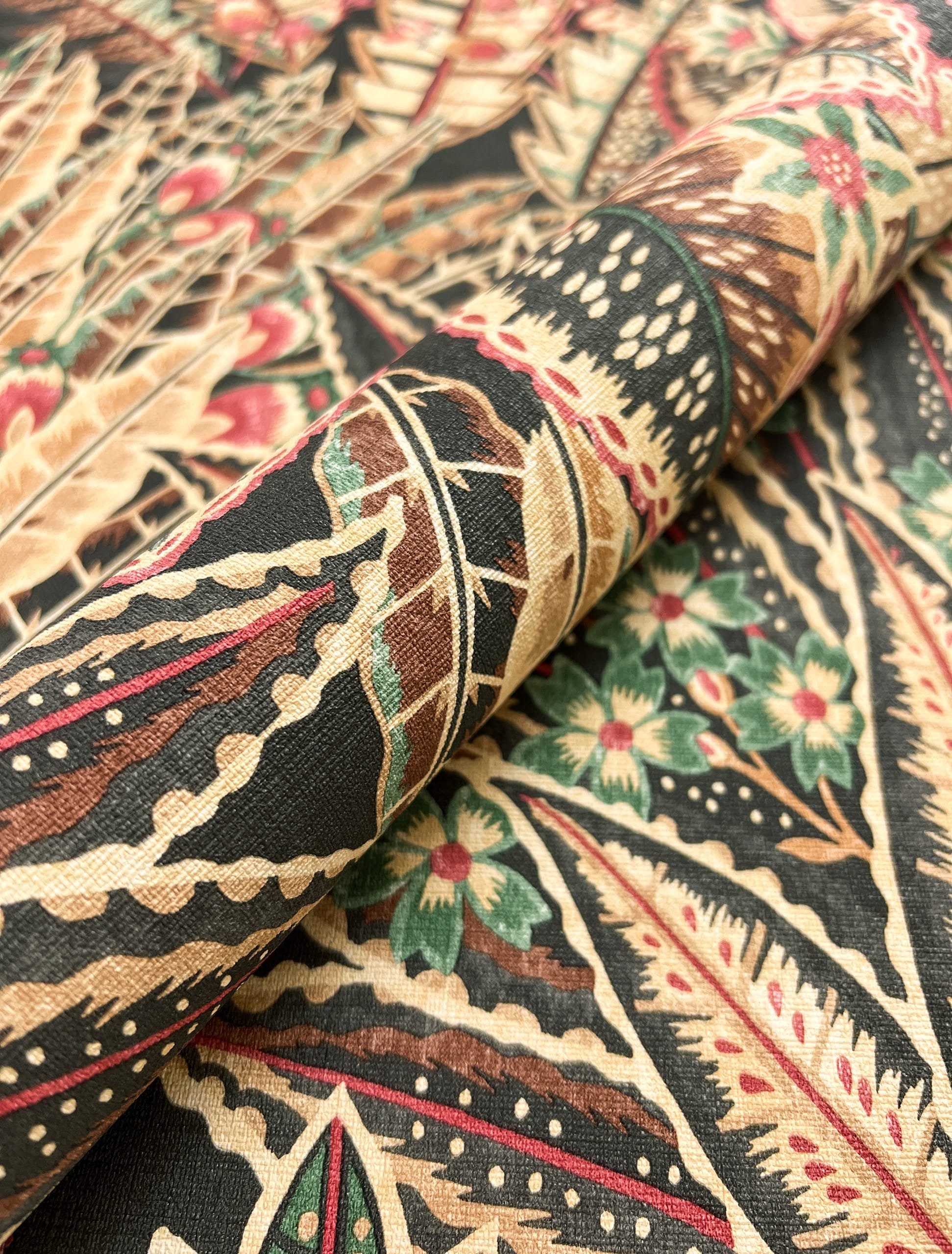 Newroom Vliestapete, Bunt Tapete Modern Dschungel - Mustertapete Blumentape günstig online kaufen