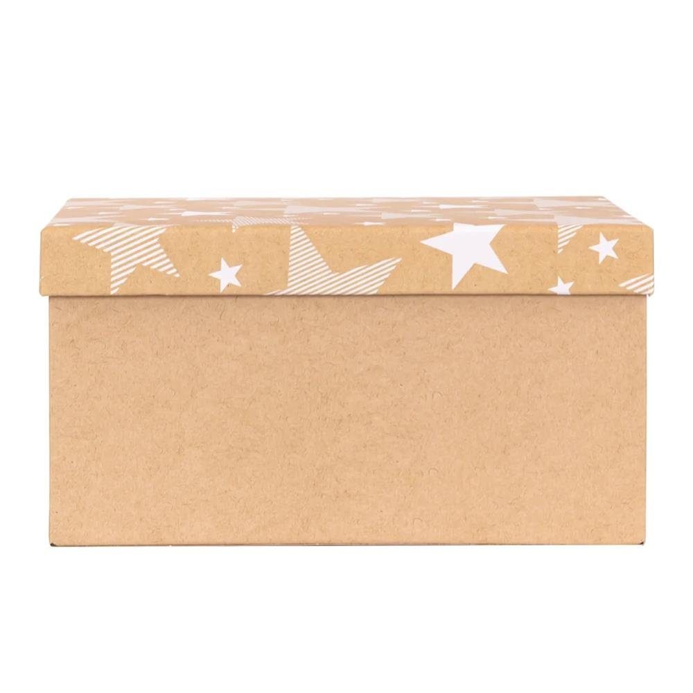Idena Geschenkbox Stern, FSC-Mix Geschenkverpackung Weihnachtsverpackung Geschenkschachtel