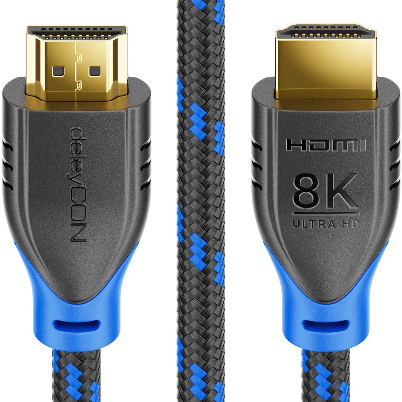 deleyCON deleyCON 1m 8K UHD-2 HDMI 2.1 Nylon Kabel 8K@60Hz 4K@120Hz DTS HDR HDMI-Kabel
