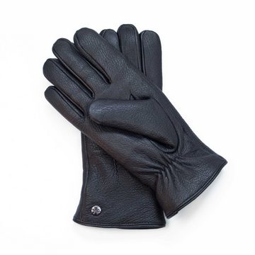 Hand Gewand by Weikert Lederhandschuhe CHUCK-Ziegenleder Handschuhe mit Lammfell Futter-Touchscreenfähig