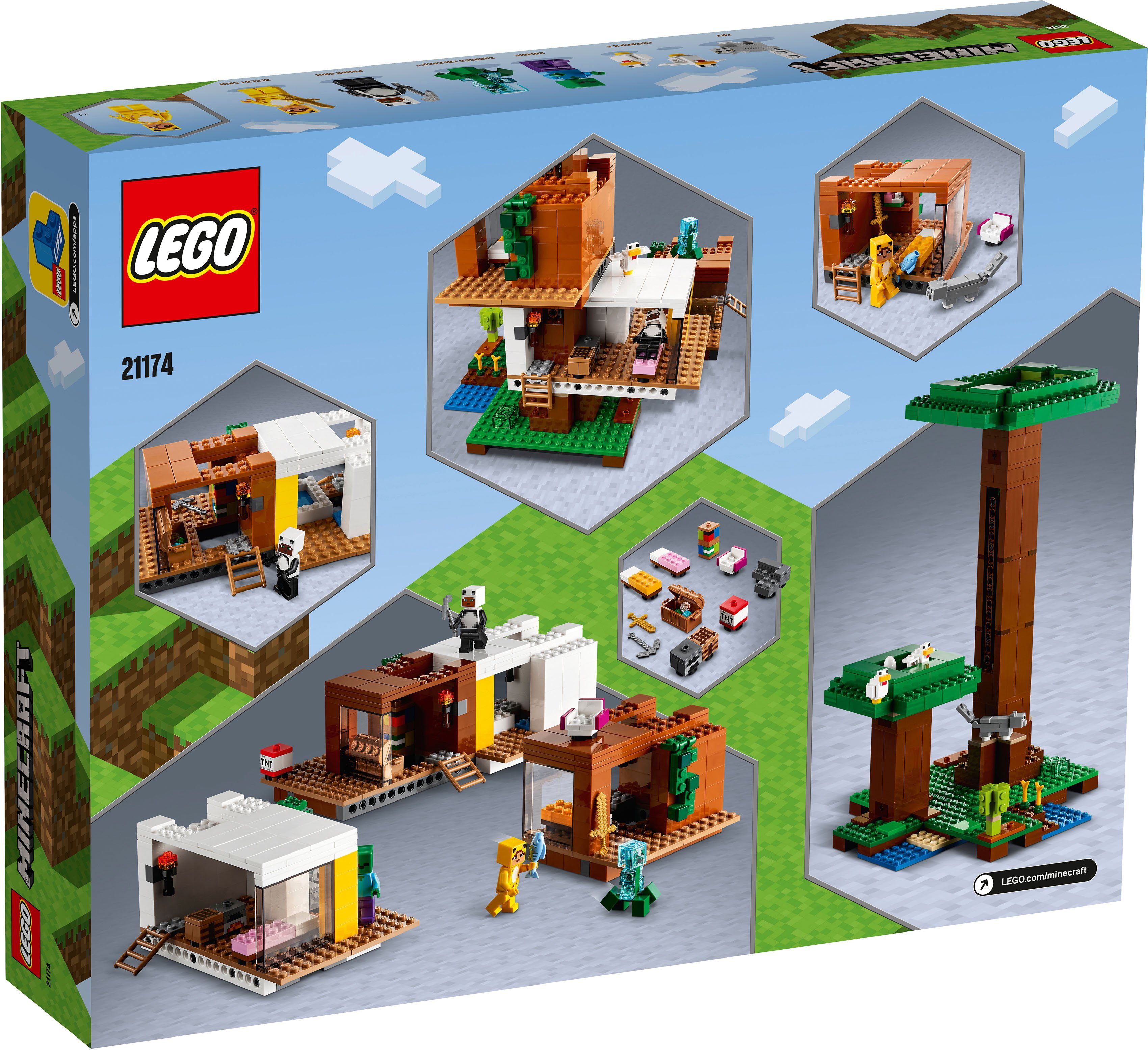 Lego Konstruktionsspielsteine Das Moderne Baumhaus 21174 Lego Minecraft 909 St Online Kaufen Otto