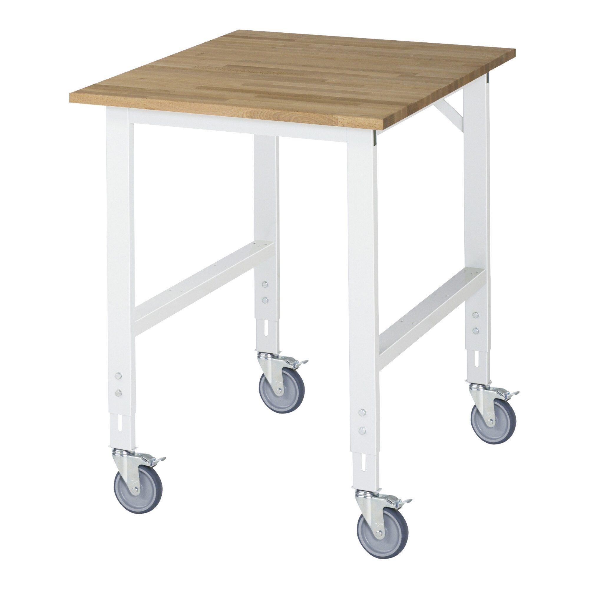 RAU Werkbank Rau Fahrbarer Arbeitstisch Tom (4 LR), B750xT1000xH910-1230mm, B-Platt