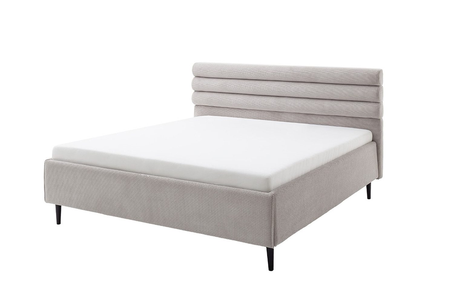 freiraum Polsterbett Tampere, Liegefläche 140x200 cm, in Taupe - 218x152x114cm (LxBxH)