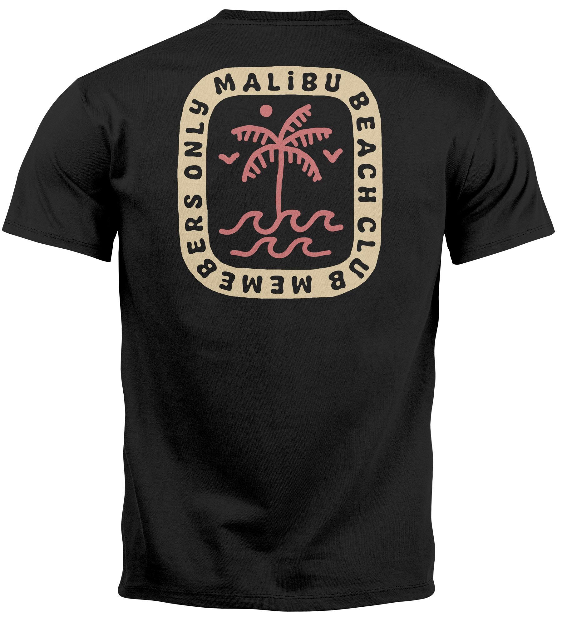Neverless Print-Shirt Herren T-Shirt Backprint Surfer günstig online kaufen
