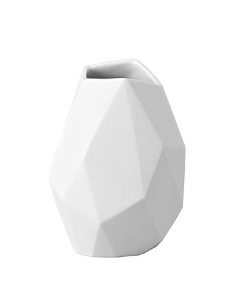 Rosenthal Tischvase Vase "Surface" aus weißem Porzellan, matt, 9 cm (Einzelne Vase), Kollektion Miniaturvasen