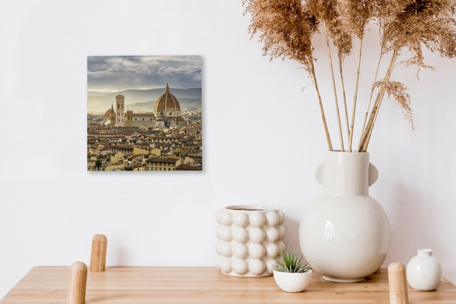Leinwand Florenz, Wohnzimmer Bilder (1 - St), Italien OneMillionCanvasses® Schlafzimmer Sonnenuntergang Leinwandbild für -