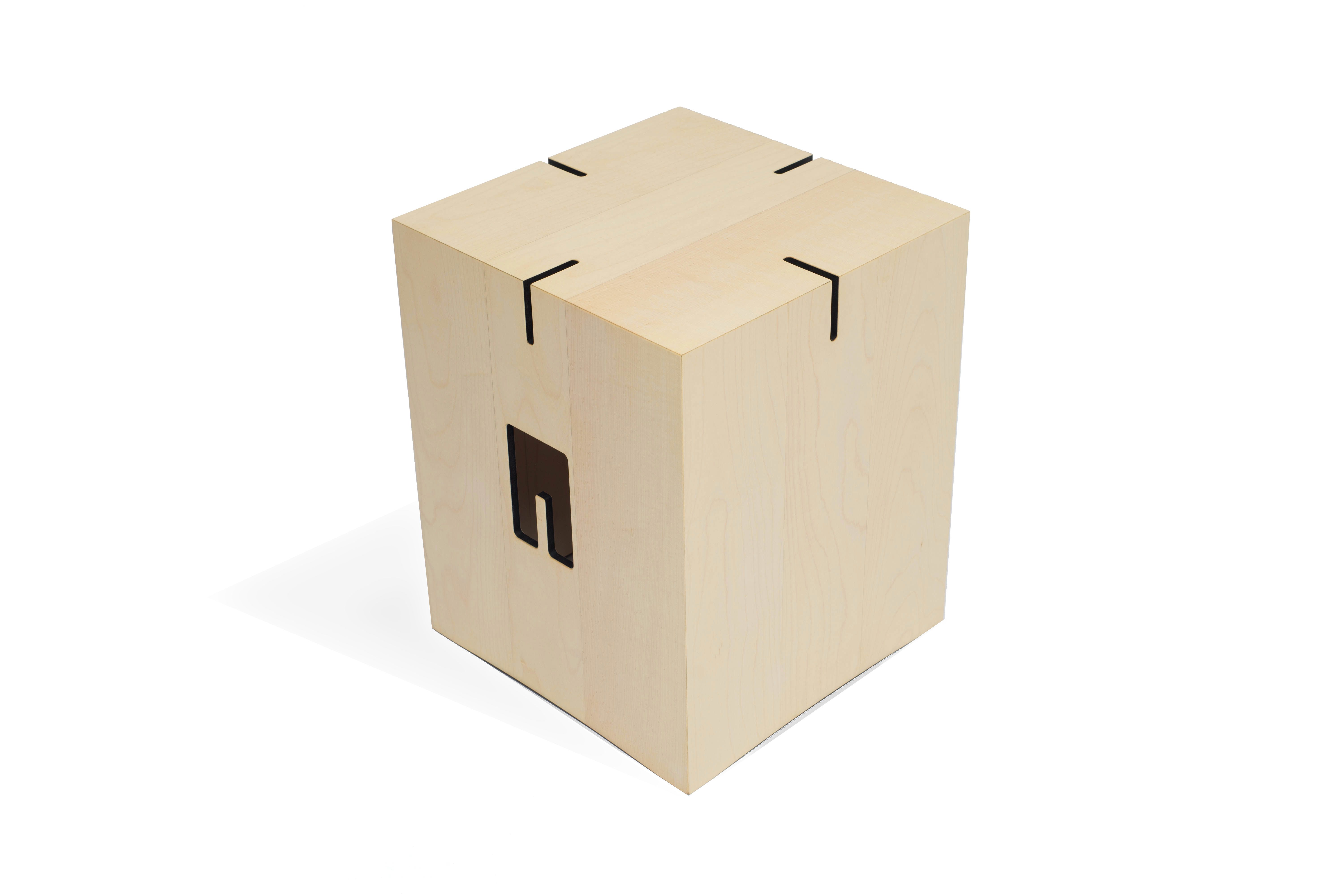 never sit alone Sitzhocker Holz - Crossit - verkettbar & kombinierbar - Design Hocker (Hocker einzeln oder als Set kombinierbar – Design Sitzhocker - belastbar bis 120 kg, 6 Varianten verfügbar, Beistelltisch oder als Sitzgelegenheit), Hochwertige Handarbeit