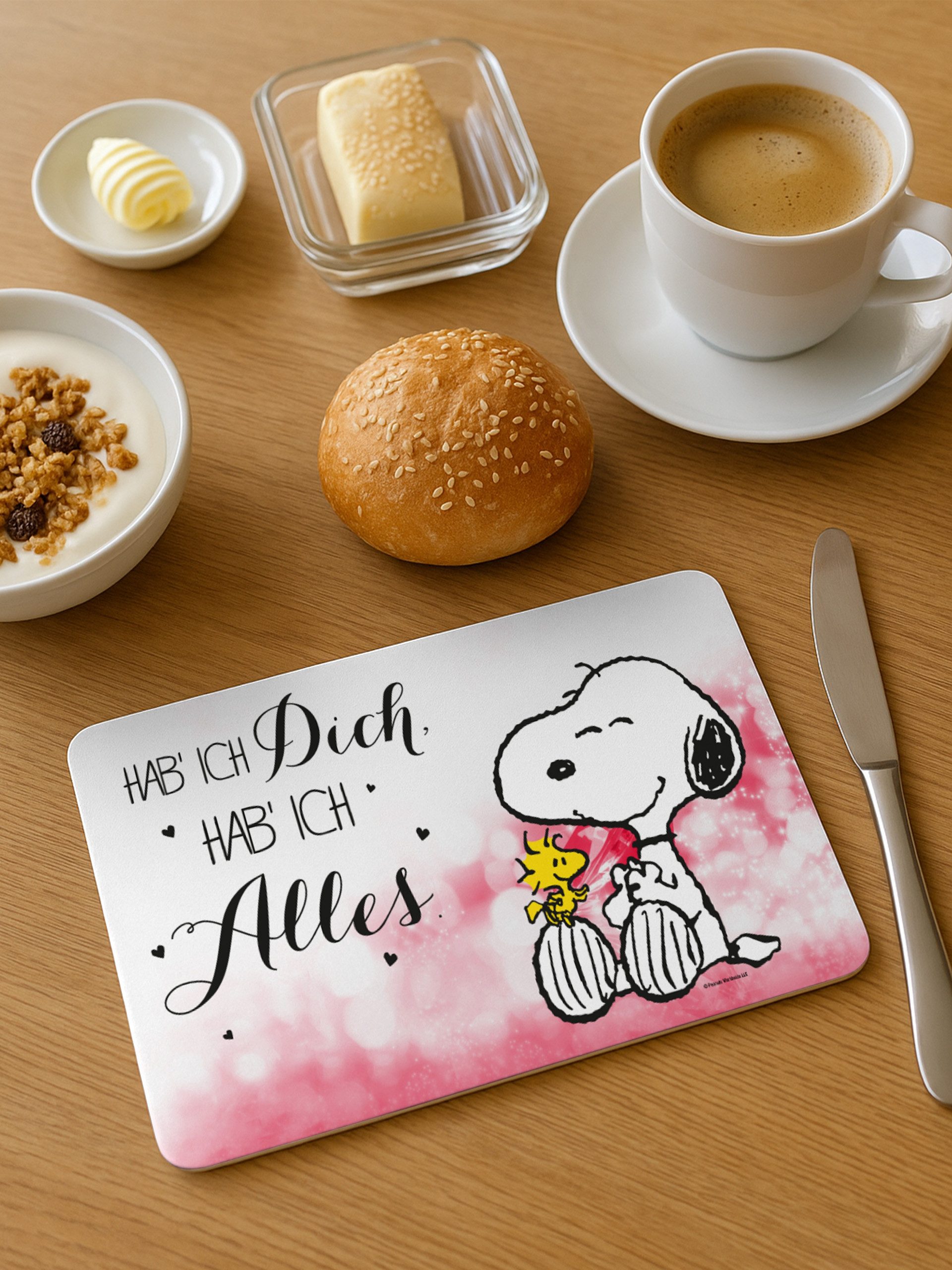 United Labels® Frühstücksbrett Peanuts Snoopy - Hab ich Dich hab ich Alles, Resopal – Bild 4 von 5