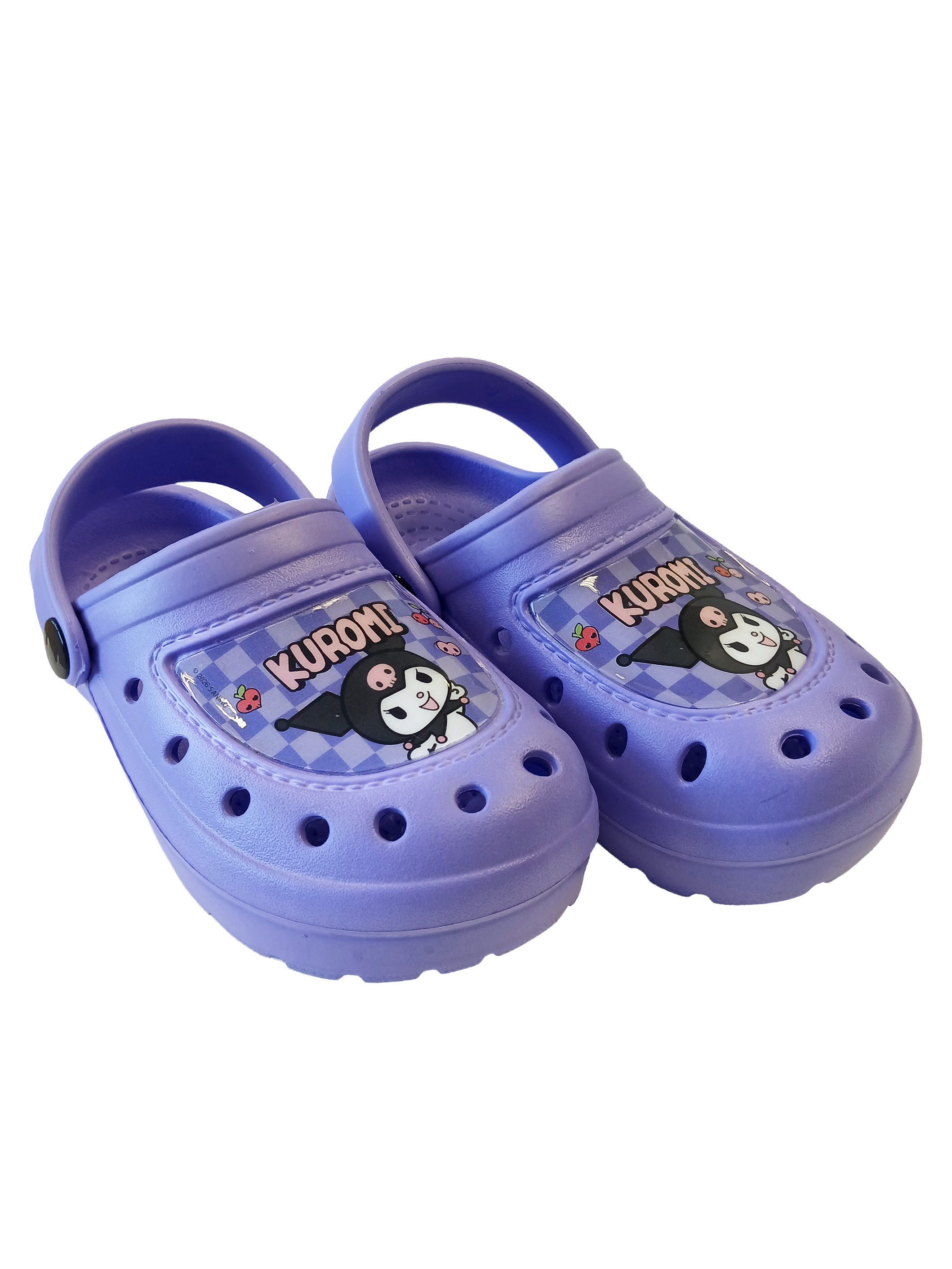 United Labels® Hello Kitty Clogs Kuromi kariert Sandalen Pantoletten Hausschuhe Badesandale