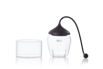 AdHoc Teesieb Glas-Teefilter Fusion, Glas, Silikon, (1-St), perfekt für großblättrige Teesorten oder Gewürze