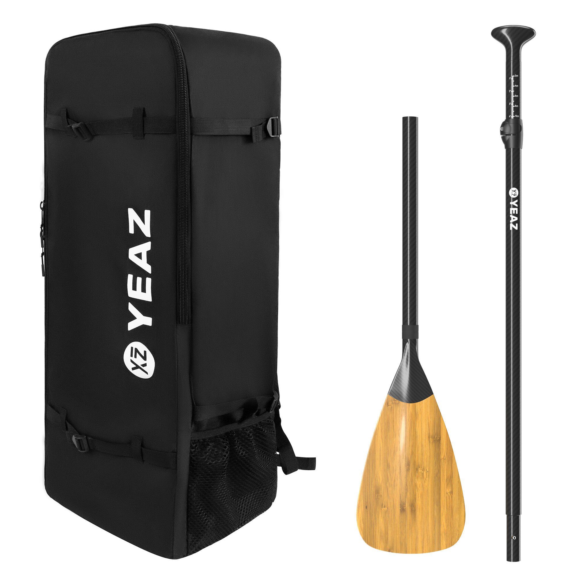KIT BAMBOO Rucksack & Carbon-Bambus Paddel SUP-Paddel
