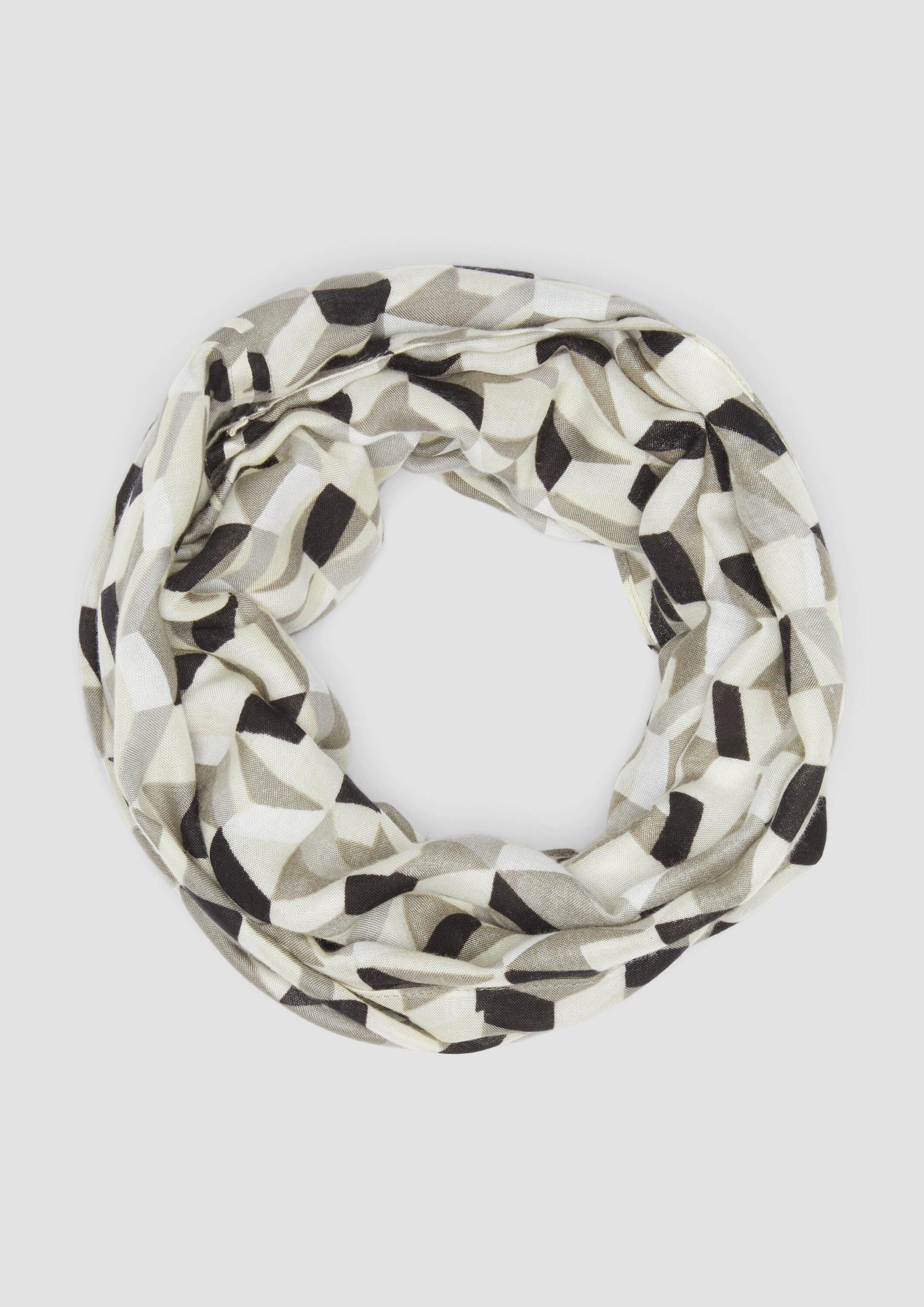 s.Oliver Loop Snood, Loop-Schal mit All-over-Grafikprint