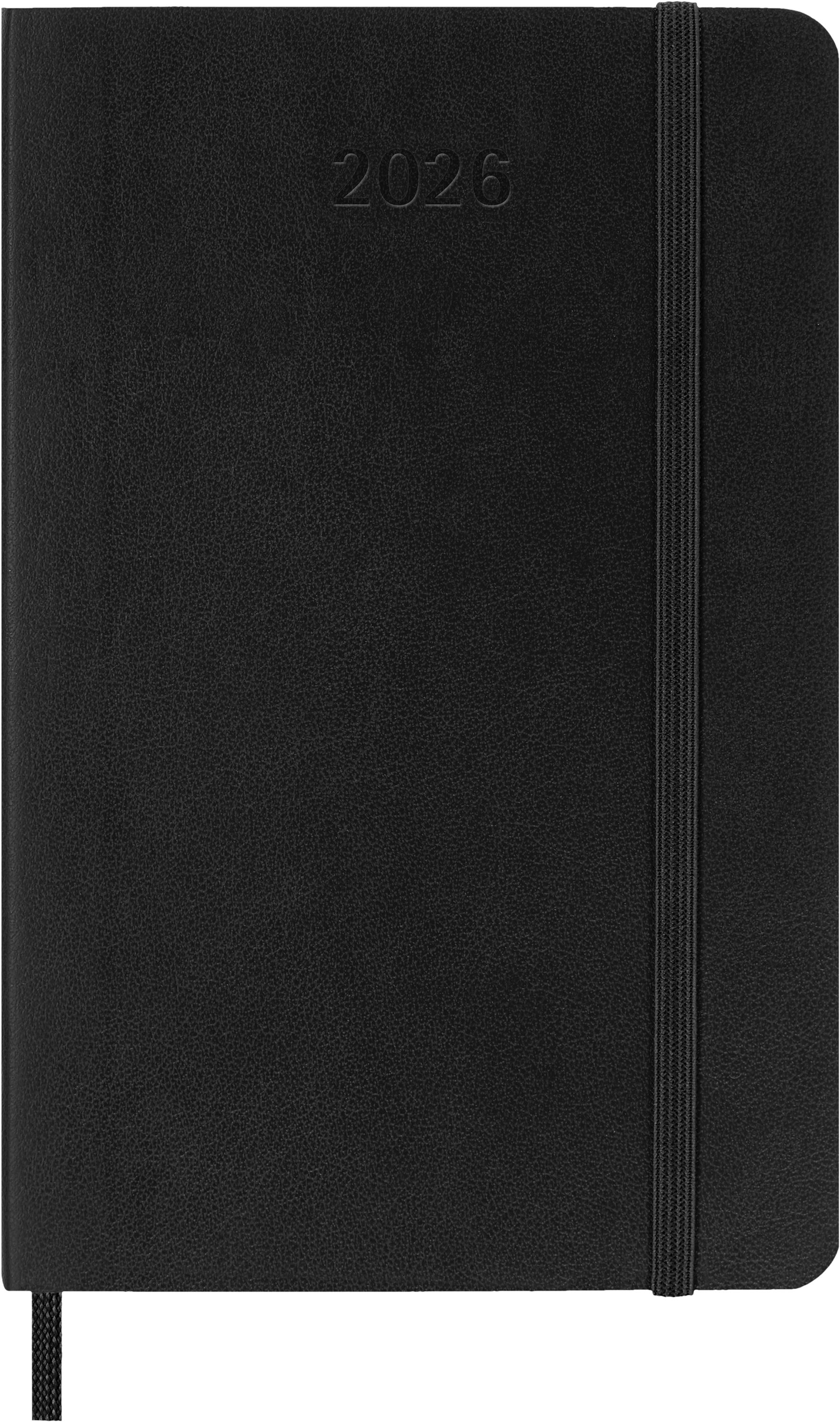 MOLESKINE Buchkalender, MOLESKINE 12 MONATE TAGES KALENDER 2026 - SOFT COVER - P/A6 - SCHWARZ