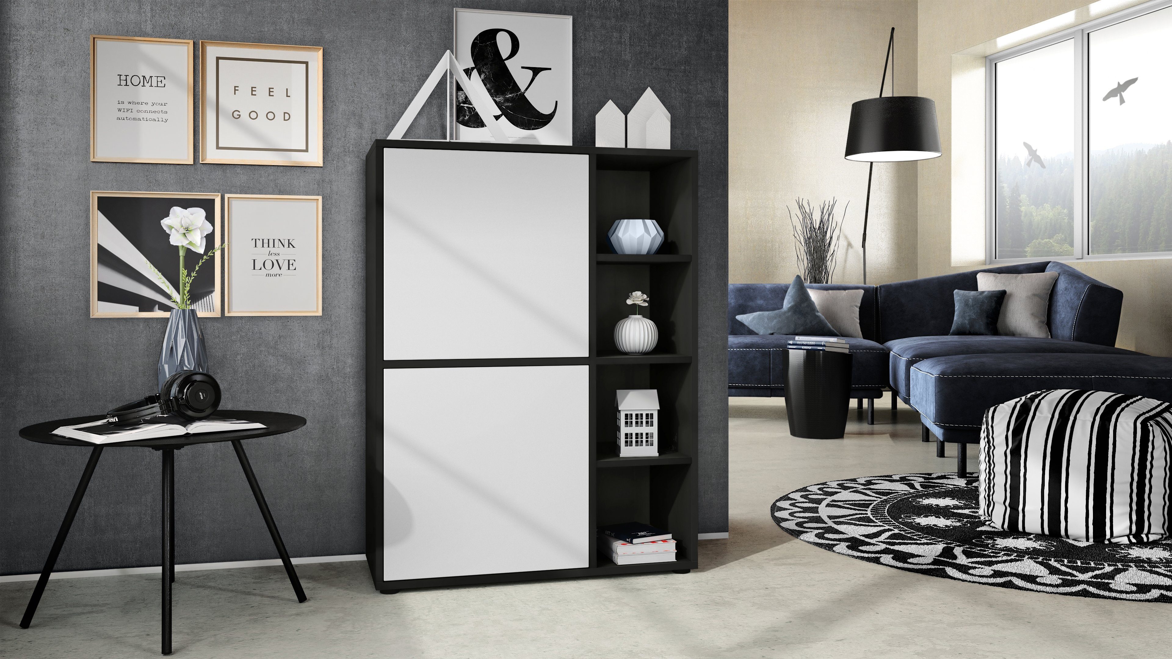 Vladon Highboard Cuba (Anrichte, mit 2 günstig online kaufen