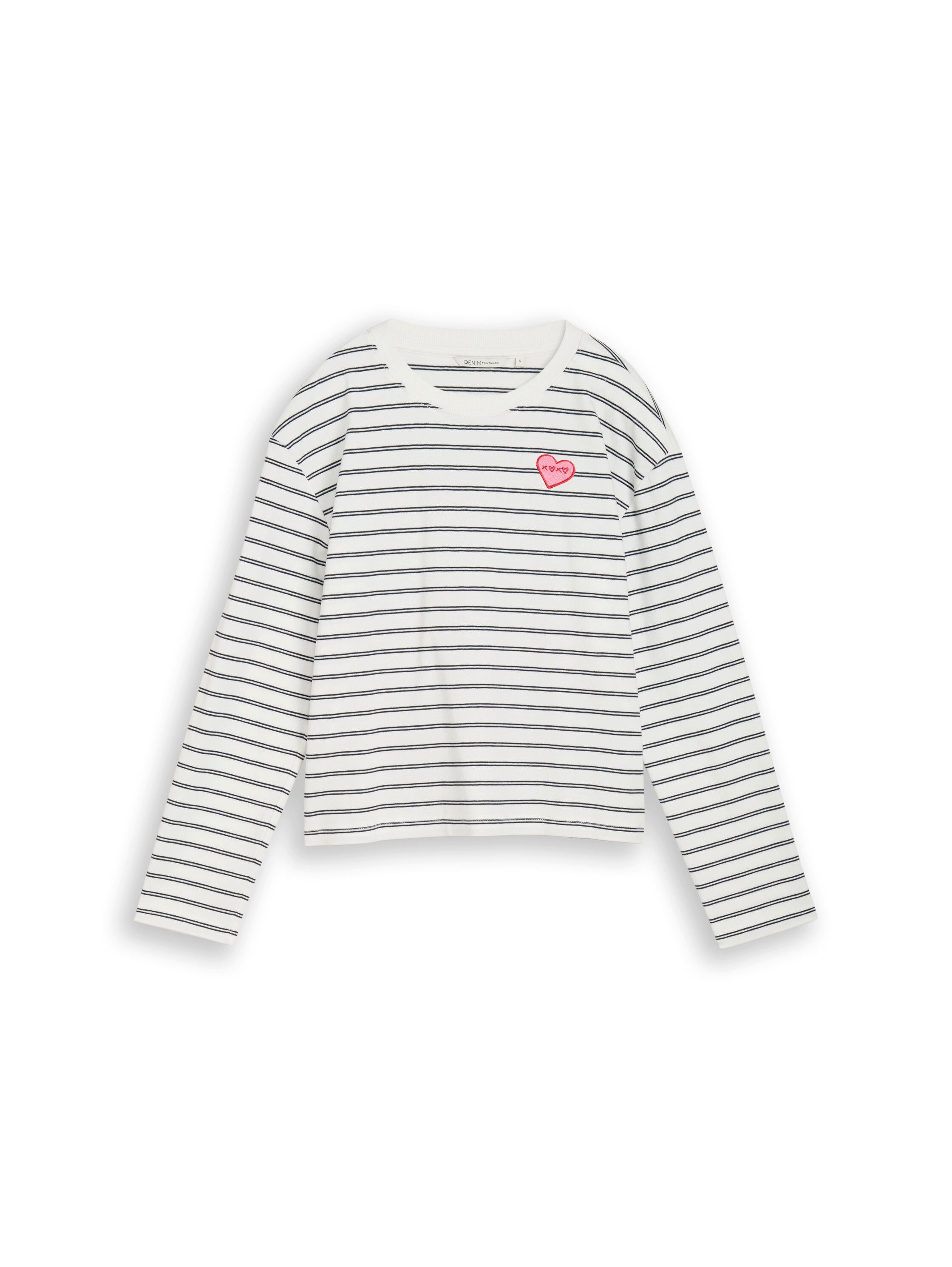 TOM TAILOR Denim T-Shirt mit Streifen Muster – Bild 5 von 5