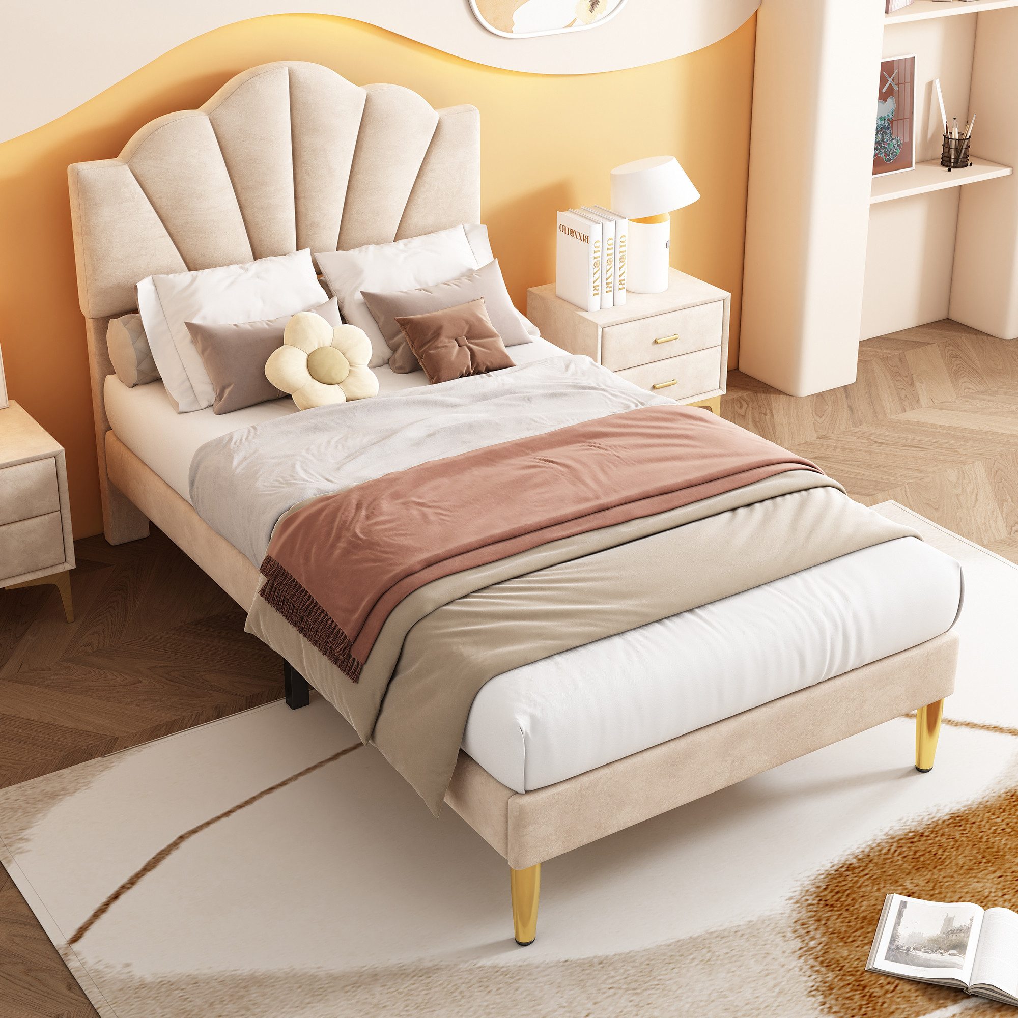 STILVORA Polsterbett 90×200 Kinderbett Jugendbett mit günstig online kaufen