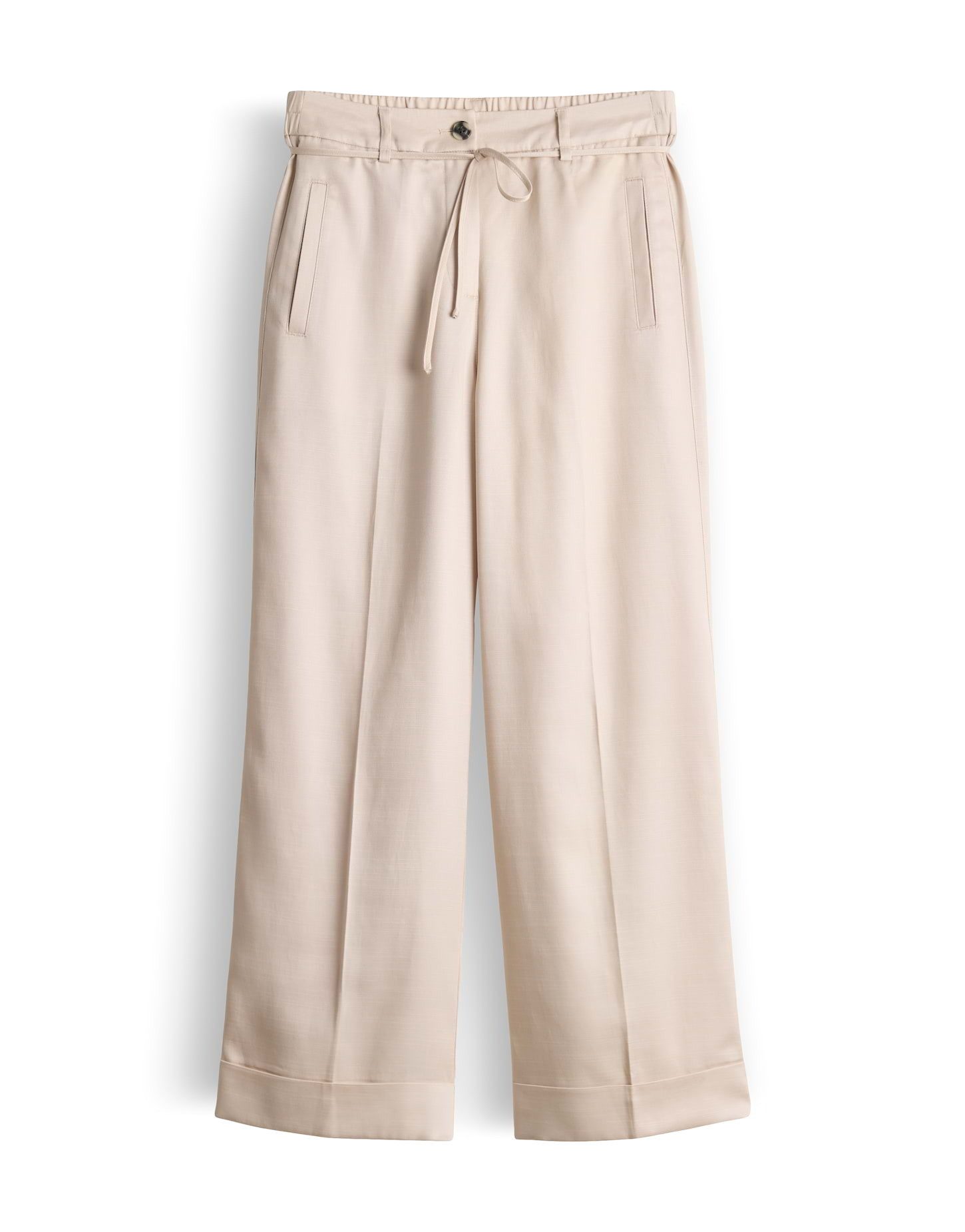 OPUS Stoffhose Relaxed City Pants aus Lyocell Cotton Mix Weiter, gerader Beinverlauf, Kordel zum Binden