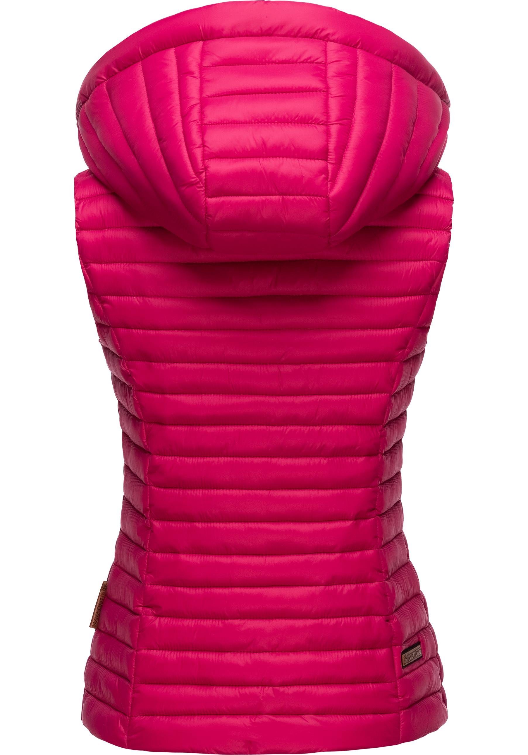 Navahoo Steppweste Shadaa stylische ärmellose Damen Weste mit Kapuze