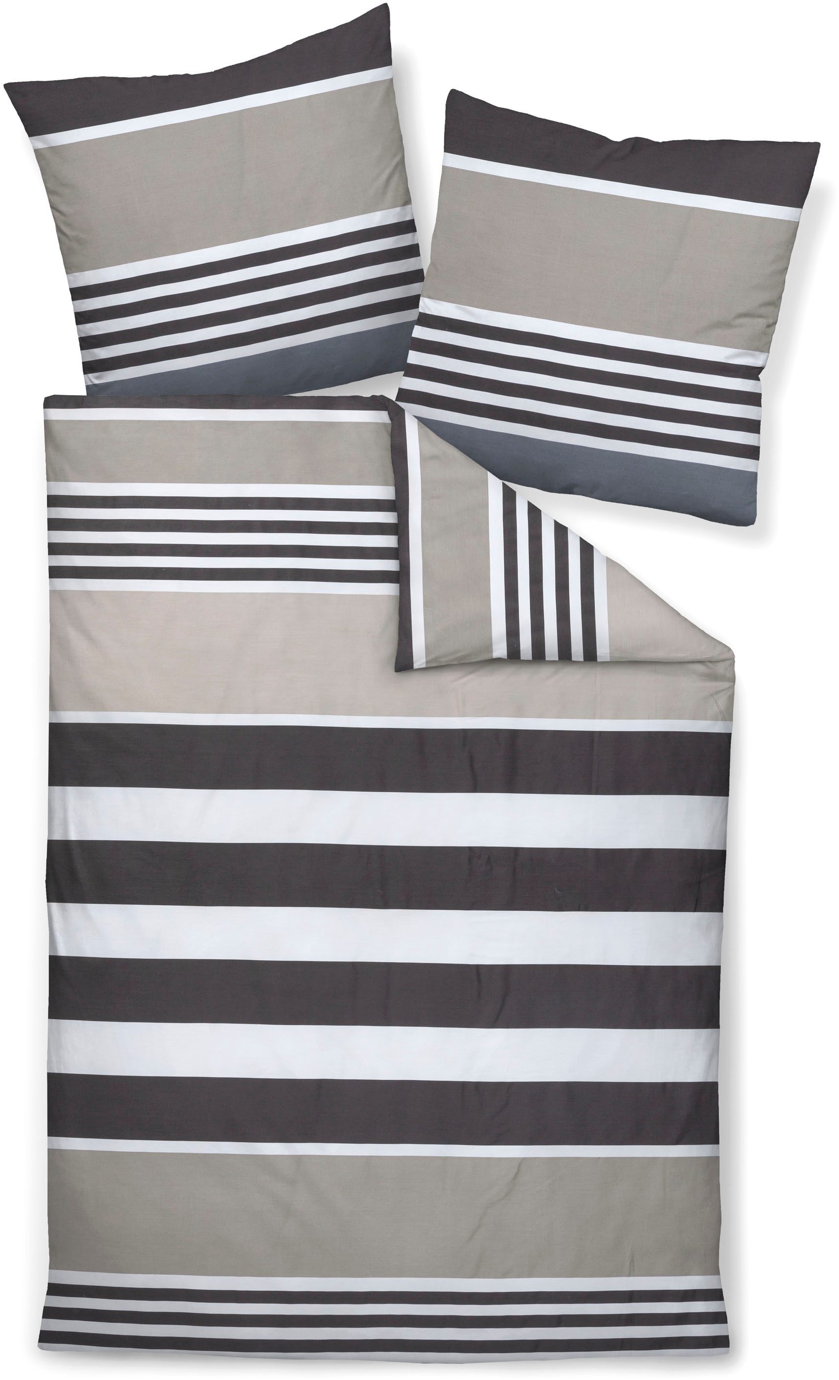Janine Bettwäsche Mako-Satin87108 07, Mako-Satin, mit Reissverschluss – Bild 2 von 2