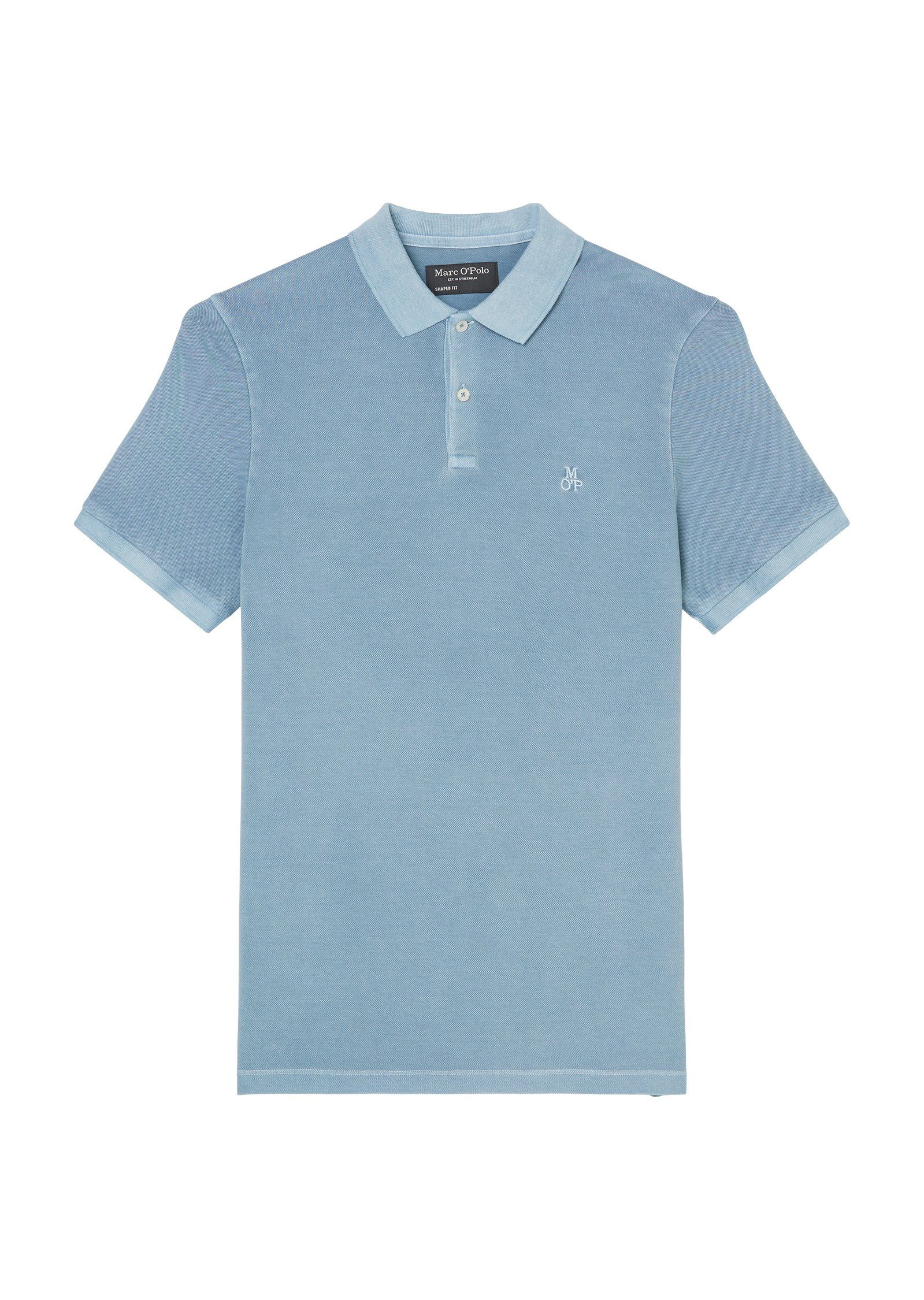 O'Polo aus Poloshirt Marc Organic Cotton-Stretch blau