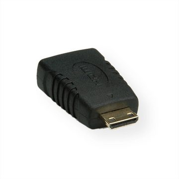 ROLINE HDMI Adapter, HDMI BU - HDMI Mini ST Audio- & Video-Adapter HDMI Typ C (Mini) Männlich (Stecker) zu HDMI Typ A Weiblich (Buchse)