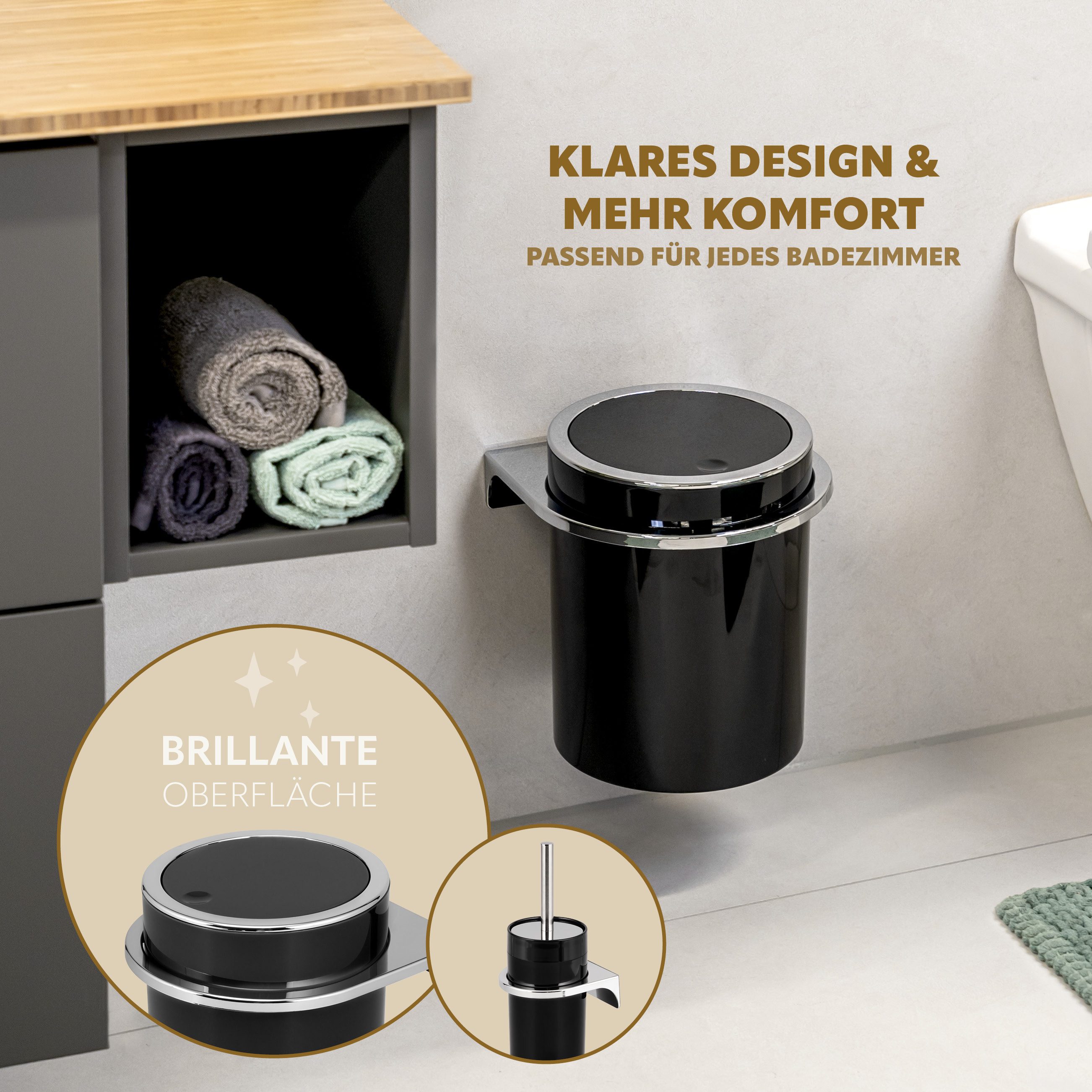 bremermann Badaccessoire-Set Badezimmer-Set, Zubehör-Set 2-tlg., Kunststoff günstig online kaufen