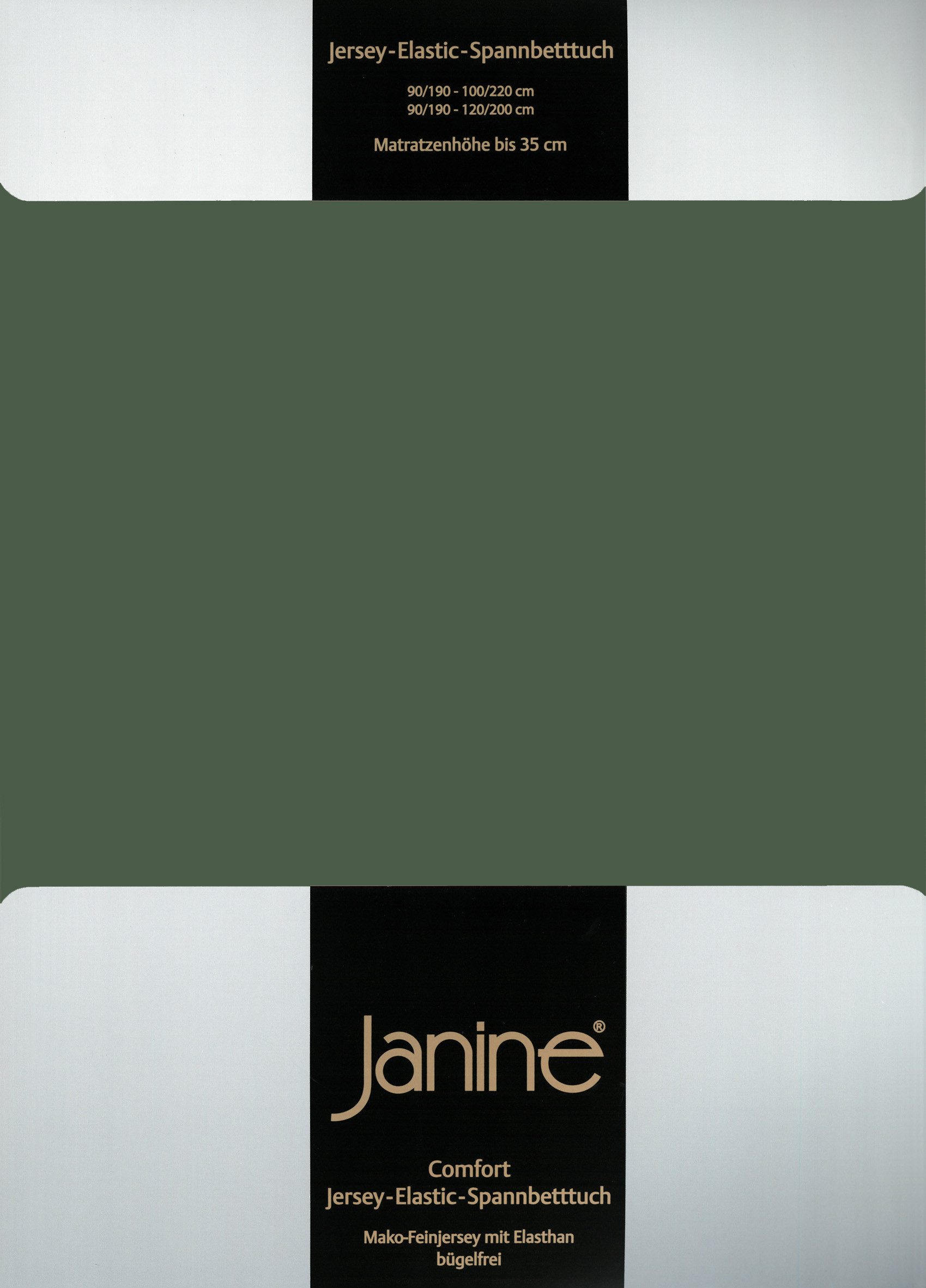 Janine Spannbettlaken ELASTIC 5002 Jersey Bettlaken mit Elasthan, 190 g/m², Jersey-Elasthan, Gummizug: rundum, (1 Stück), für Matratzen bis 35 cm Höhe, 95% Baum – Bild 4 von 5