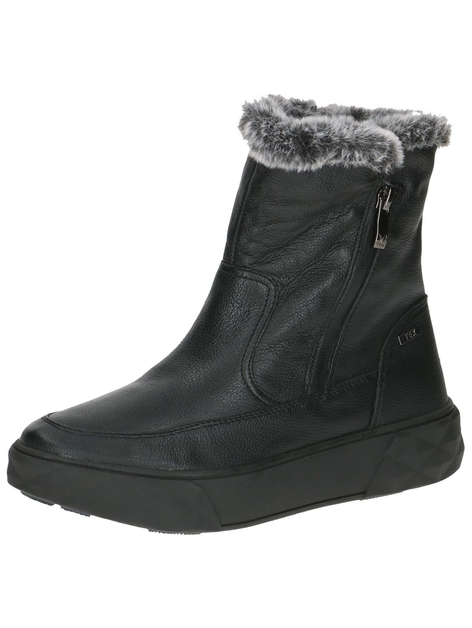 Stiefelette Leder/Textil Stiefelette