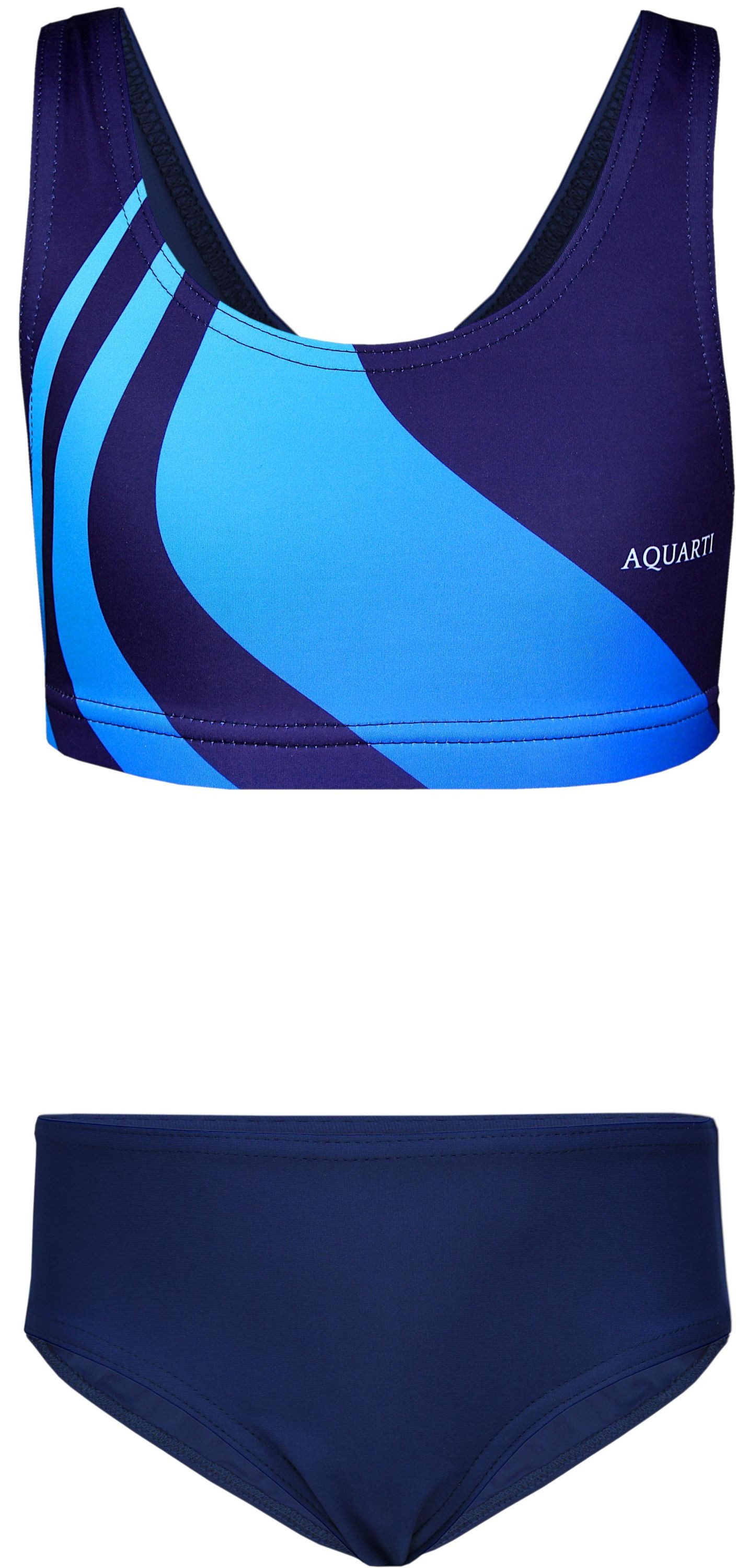 Aquarti Bustier-Bikini Aquarti Mädchen Sport Bikini Racerback Bustier & Bikinislip