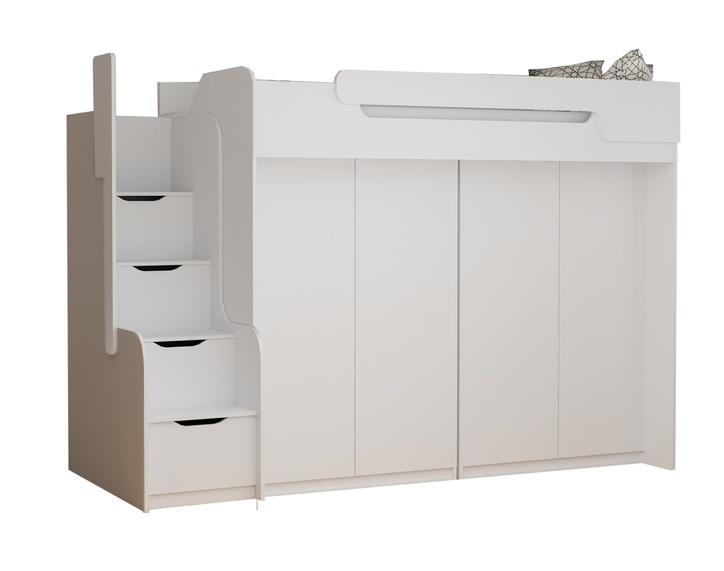 Möbel-Zeit Hochbett Hochbett DORIAN mit 2 Schränken. € 1.199,00