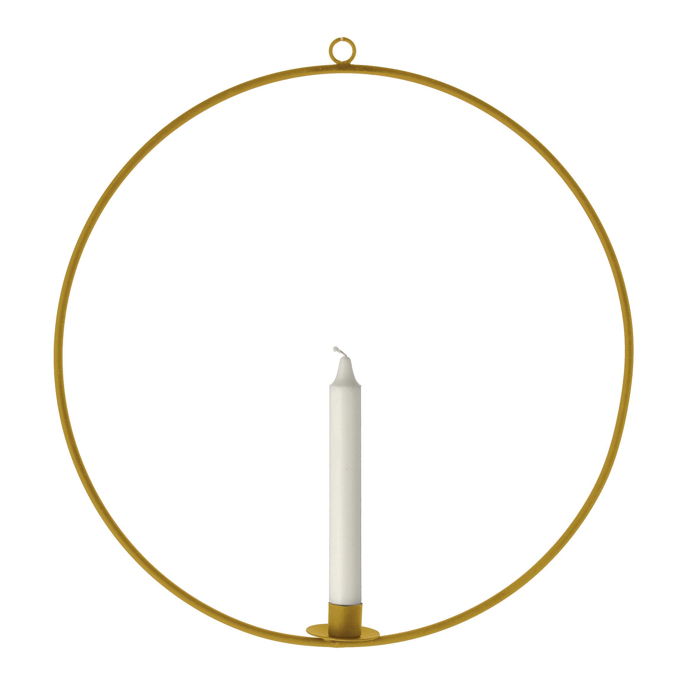 Spetebo Kerzenhalter cm - Tafel Hänge zum gold Halter 40 Ring (Packung, 1 mit rund St., Stabkerzen groß Kerzen Stab Aufhängen Metall Halter Ring Haltevorrichtung)