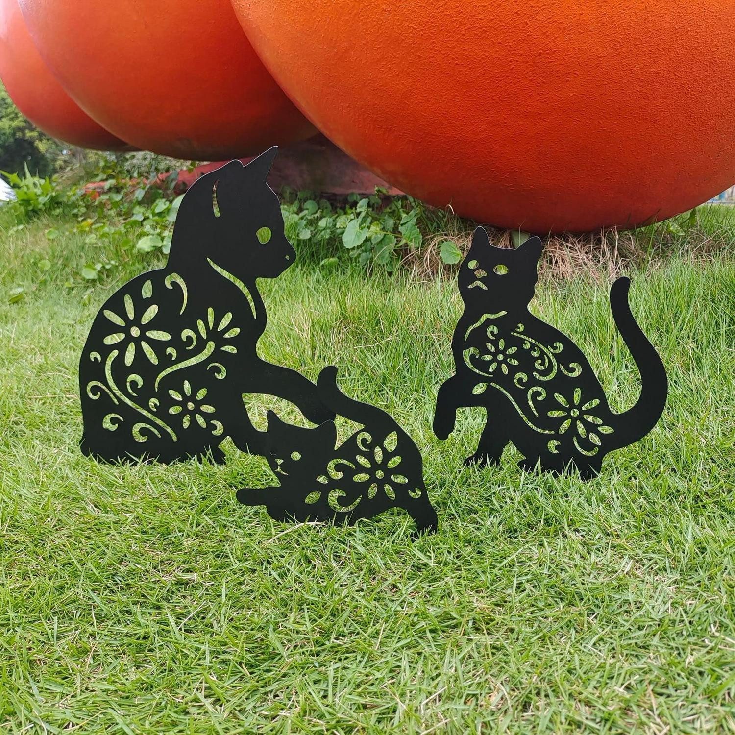 LuxusKollektion Tierfigur Gartendeko Katzenrost 3er Set (3 St)