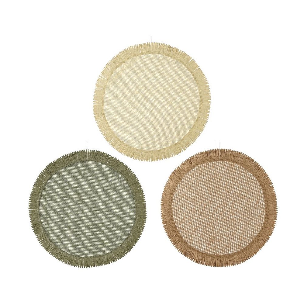 Kaemingk Hängedekoration Platzdecke - rund - mit Fransen - ca. Ø 38 cm - 1 Stück