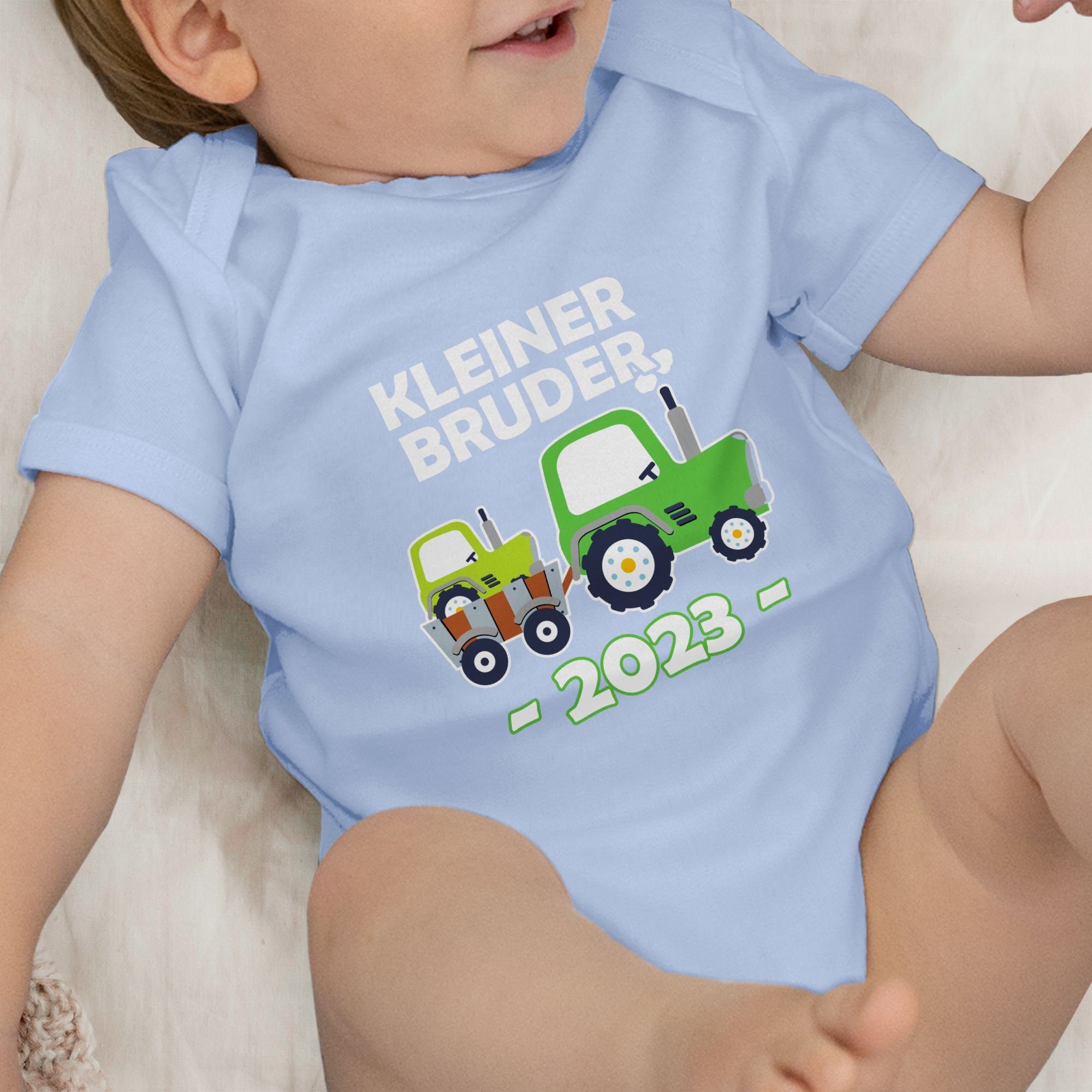 Kleiner 2 Bruder 2023 Kleiner Traktor Shirtbody Babyblau Bruder Shirtracer