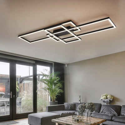 WOFI LED Deckenleuchte, LED-Leuchtmittel fest verbaut, Warmweiß, Deckenleuchte dimmbar Wohnzimmerlampe Deckenlampe Designleuchte
