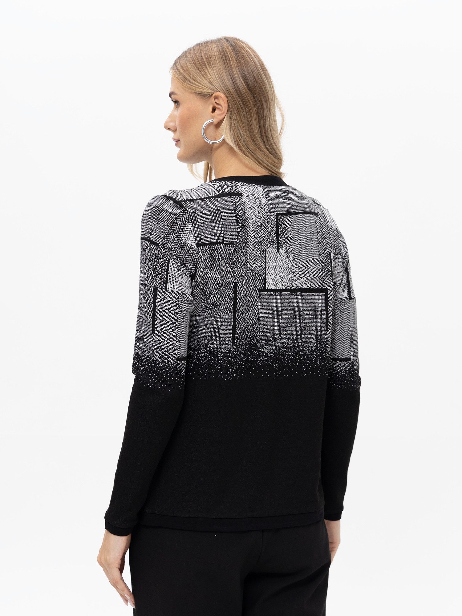 Passioni 2-in-1-Strickjacke mit Detailknöpfen verlaufendes Muster – Bild 3 von 5