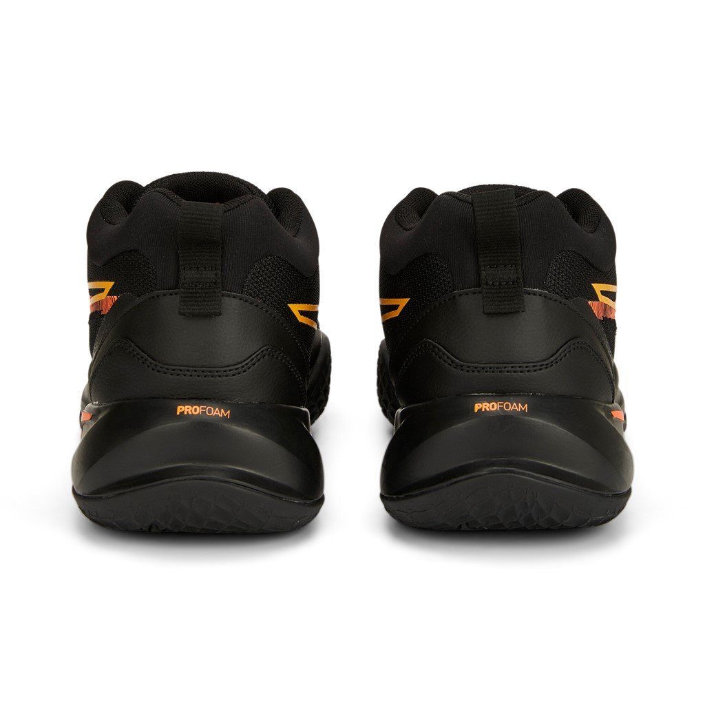 PUMA Hallen-Indoorschuhe Playmaker Pro Laser schwarz/orange Herren Badmintonschuh