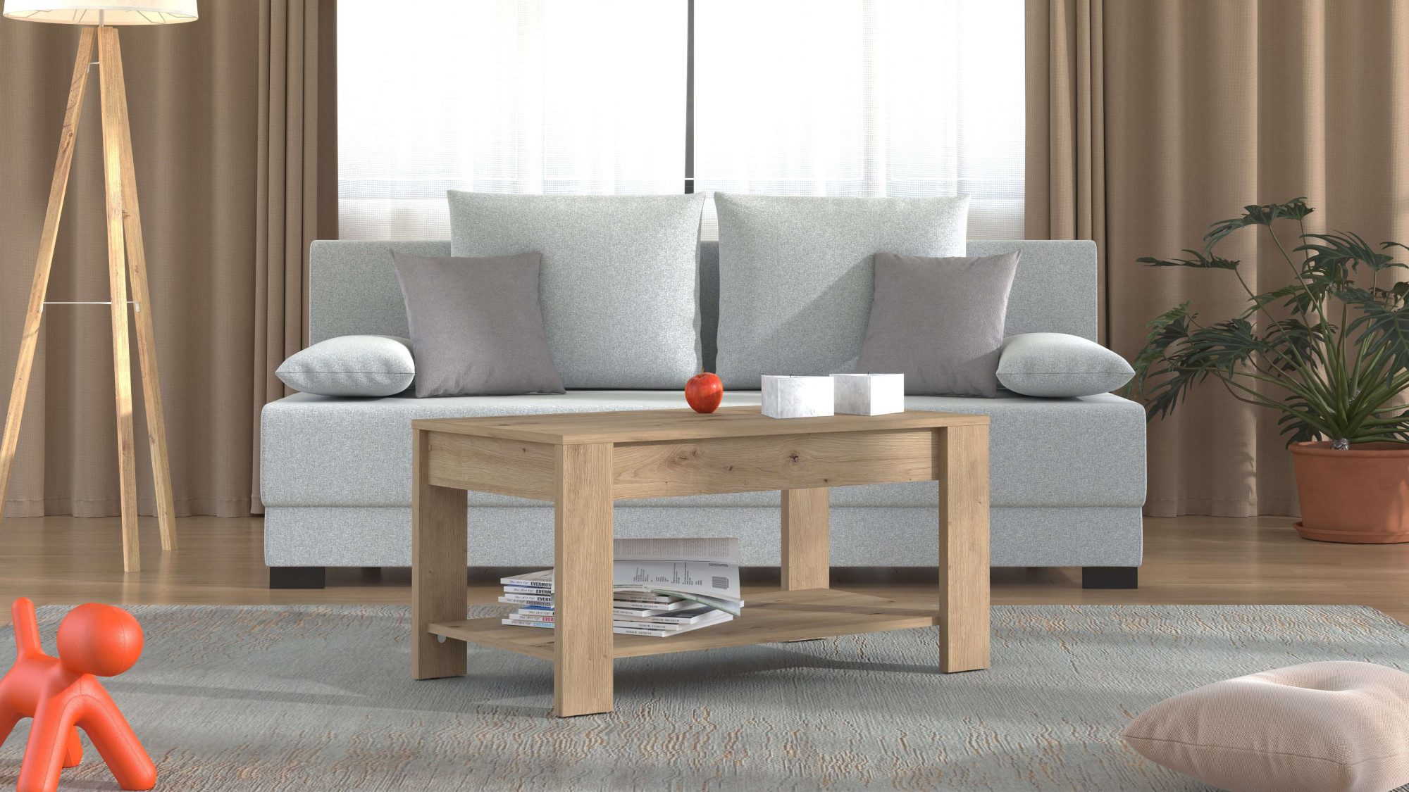 Home affaire Couchtisch Clent Kaffeetisch, 90 cm, in trendigen Farben, mode günstig online kaufen