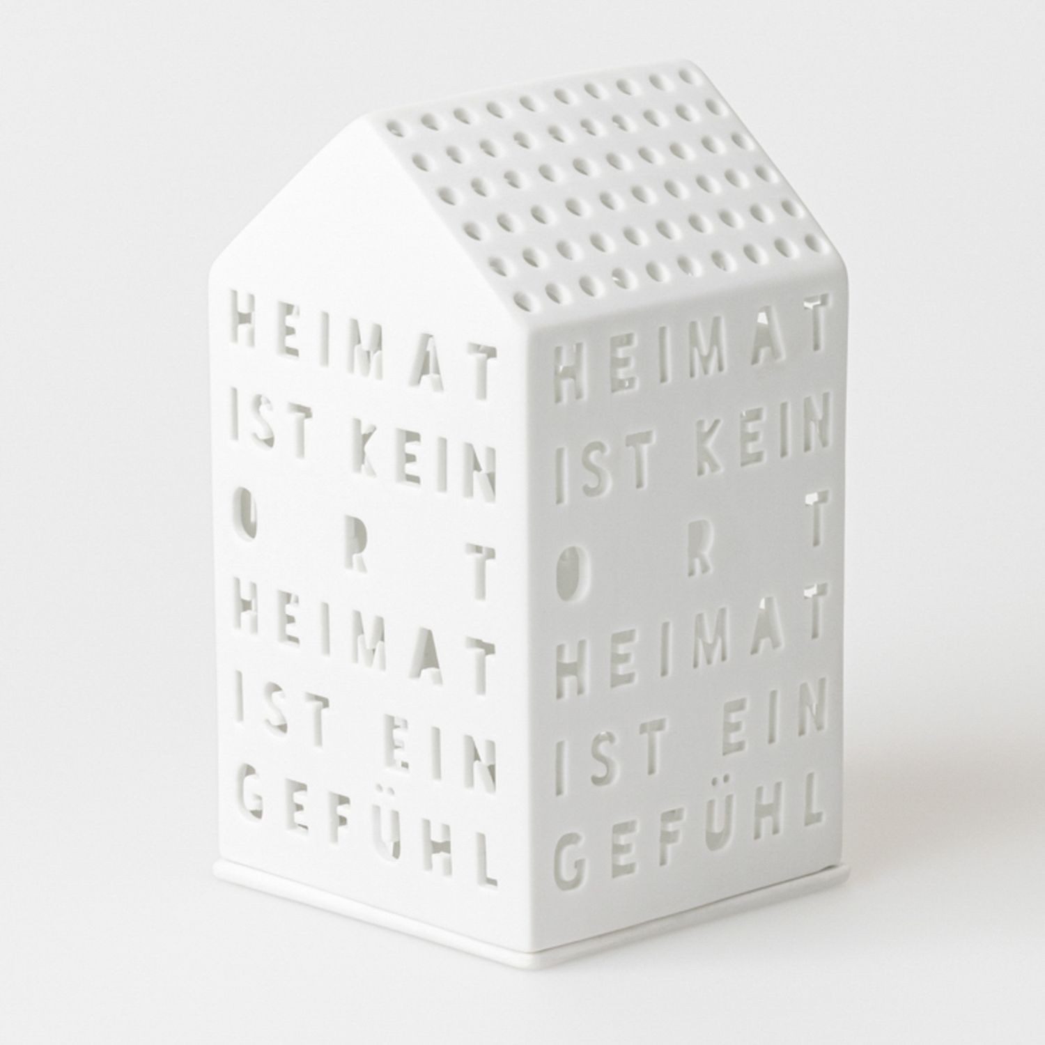 Räder Design Teelichthalter Lichthaus Heimat ist kein Ort