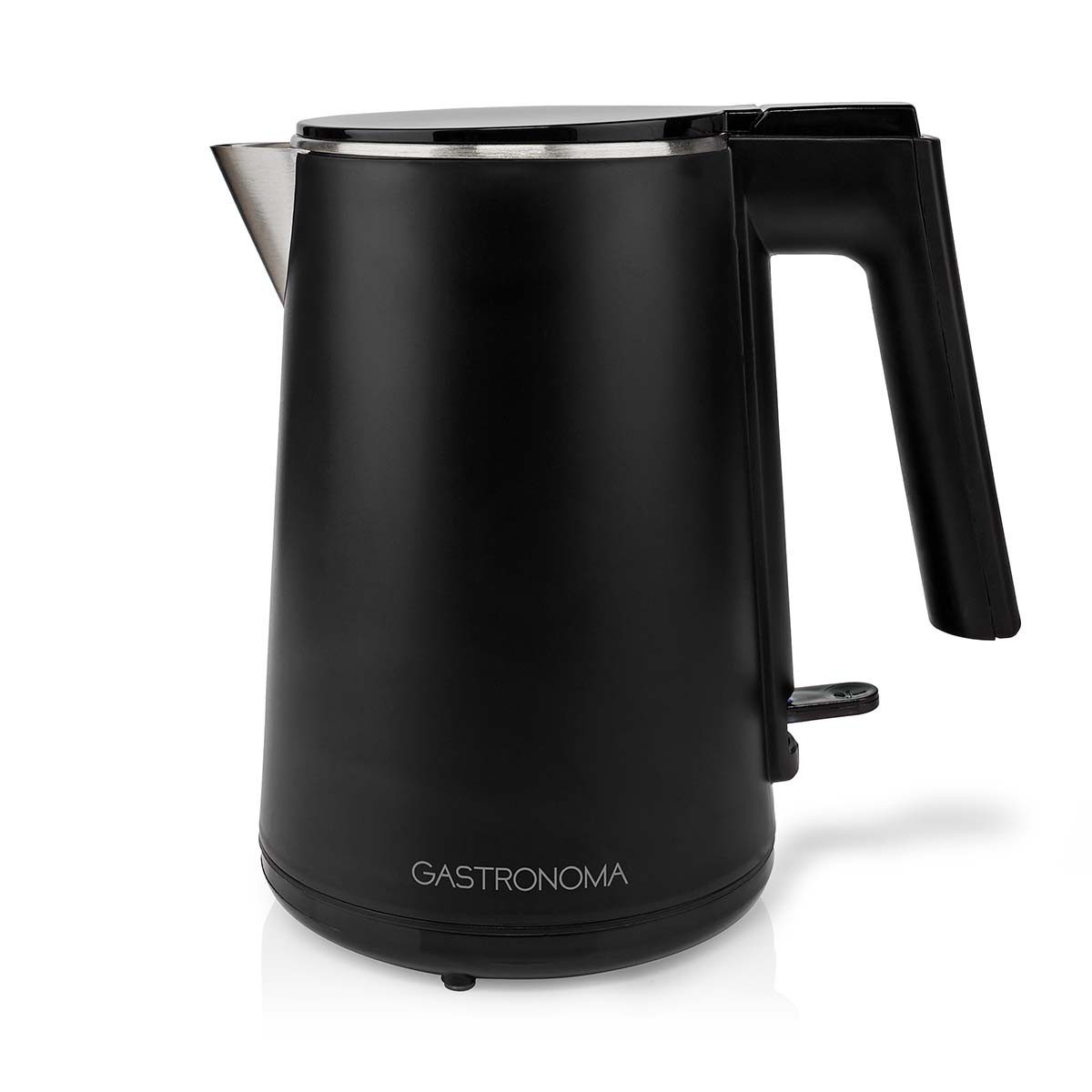 GASTRONOMA Wasserkocher 18130004, 2.7 l, 1200 W, Doppelwandig, 360°-Pirouettenfuß, Trockengehschutz für sicheres Kochen