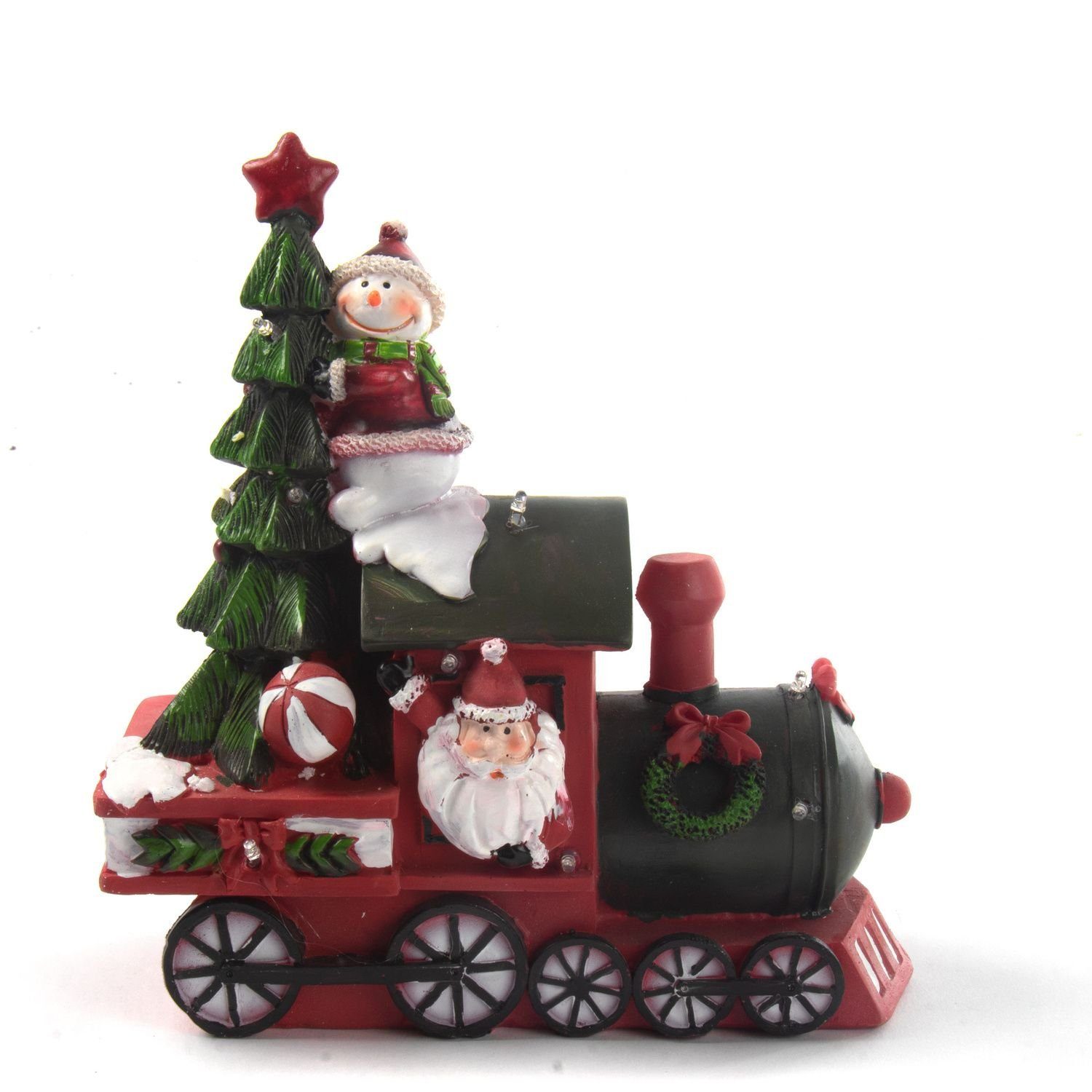 Dekofigur LED-Weihnachtszug mit Musik und Licht Farbwechsel Weihnachtsdeko Adven