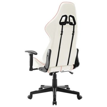 furnicato Gaming-Stuhl Weiß und Rosa Kunstleder